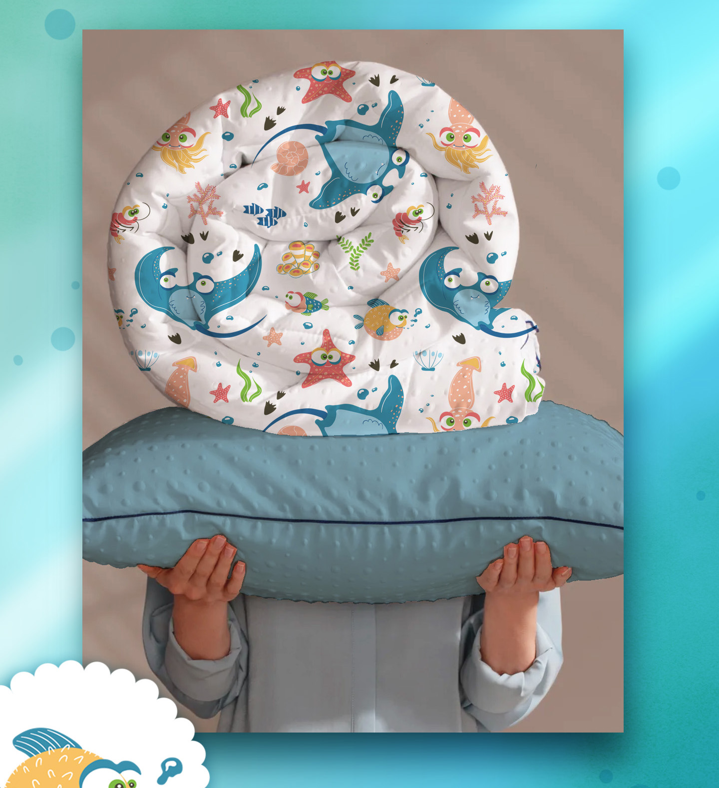 Бесшовный принт "Обитатели океана" — Изображение №6 — Интерфейсы, Иллюстрация на Dprofile