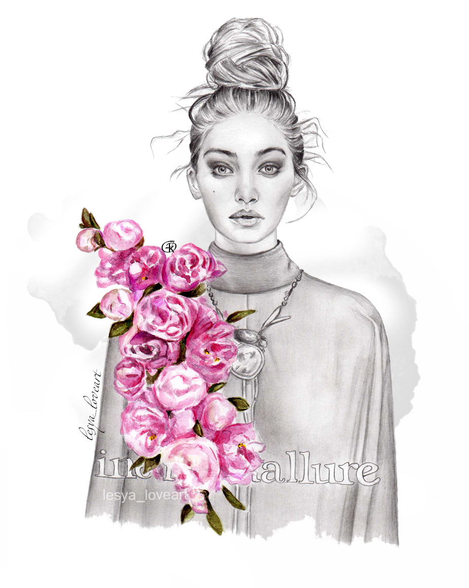 Gigi & Flowers — Изображение №1 — Иллюстрация, Графика на Dprofile
