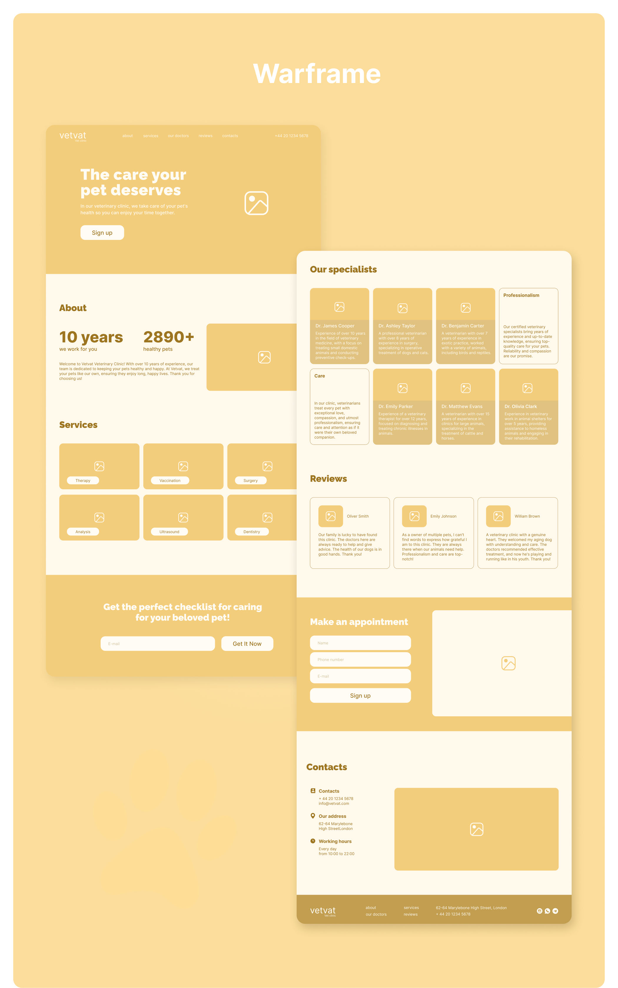 Vet Clinic | Landing page — Изображение №3 — Интерфейсы на Dprofile