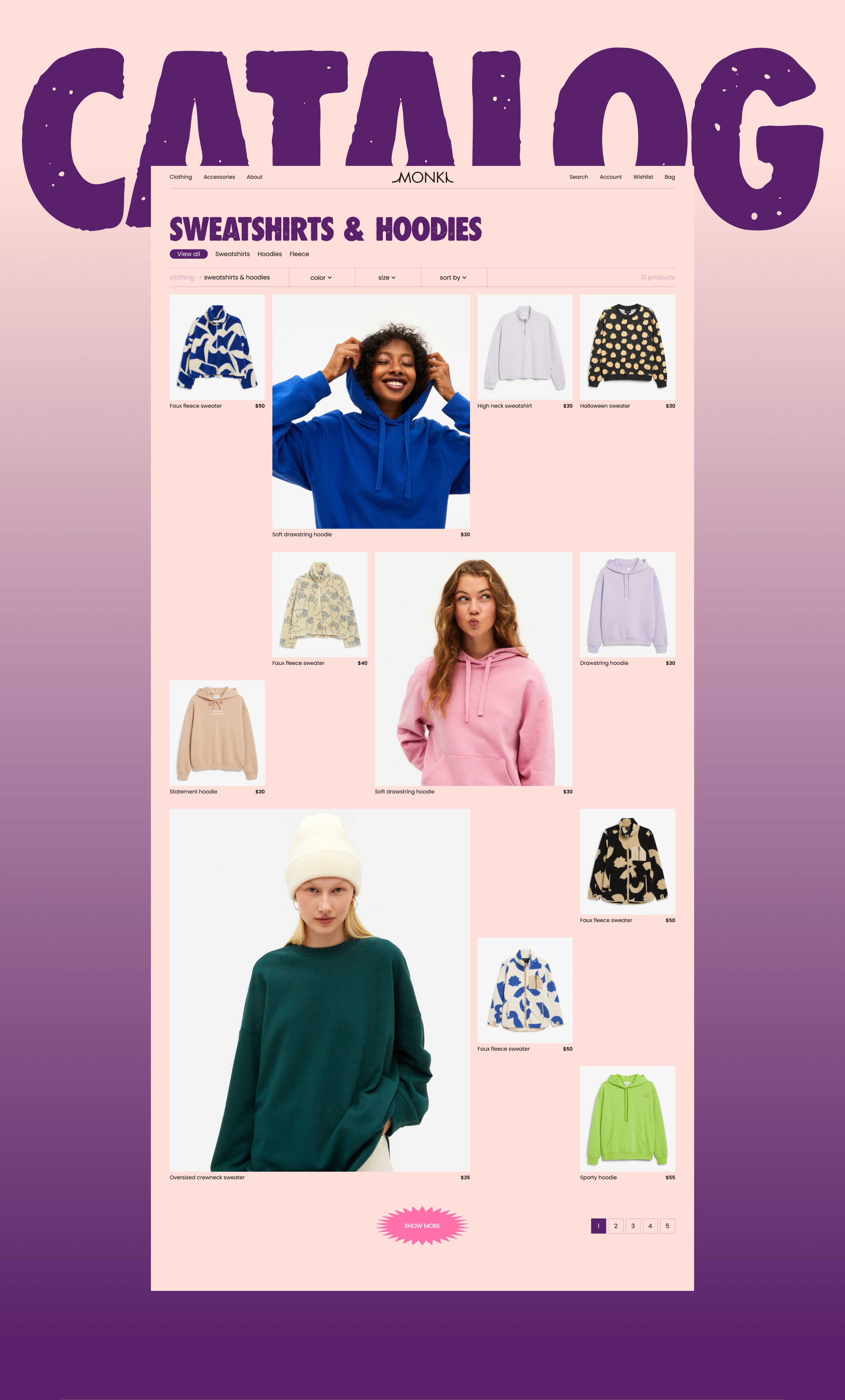 MONKI | E-commerce redesign — Изображение №4 — Интерфейсы на Dprofile