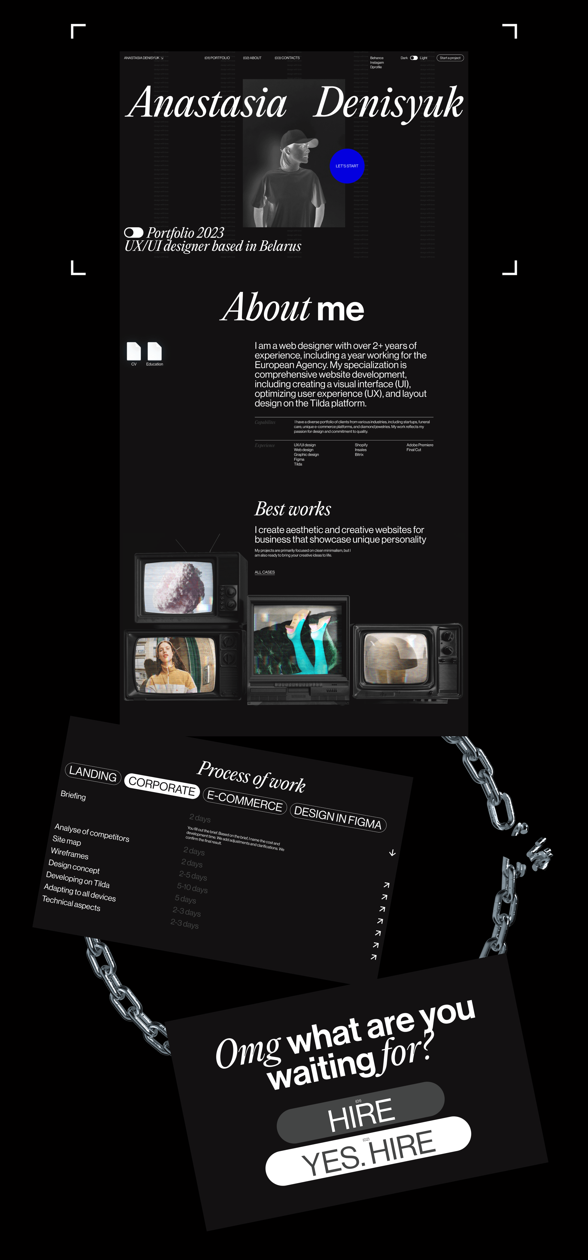 PERSONAL PORTFOLIO | Website — Изображение №3 — Интерфейсы на Dprofile