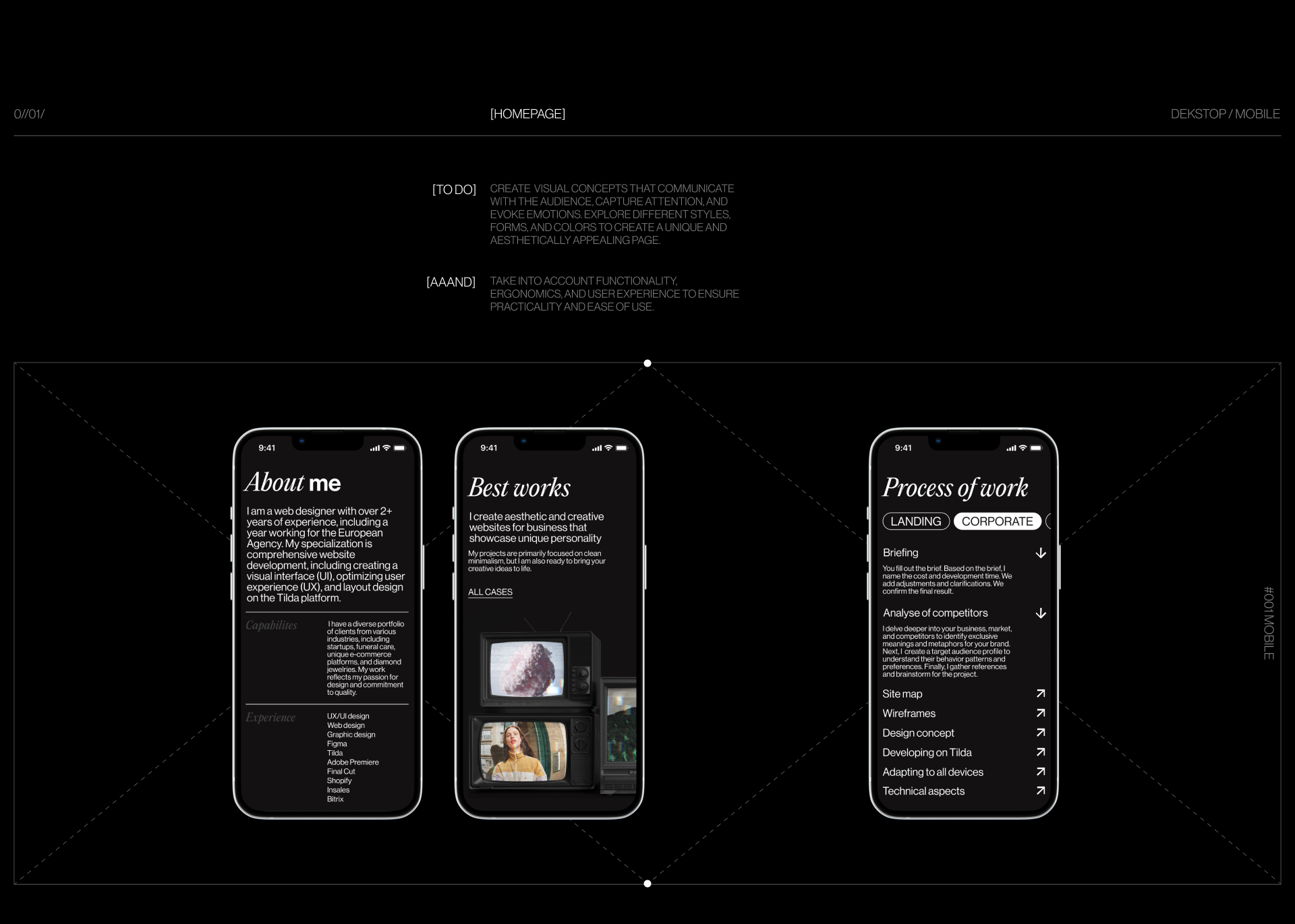 PERSONAL PORTFOLIO | Website — Изображение №2 — Интерфейсы на Dprofile