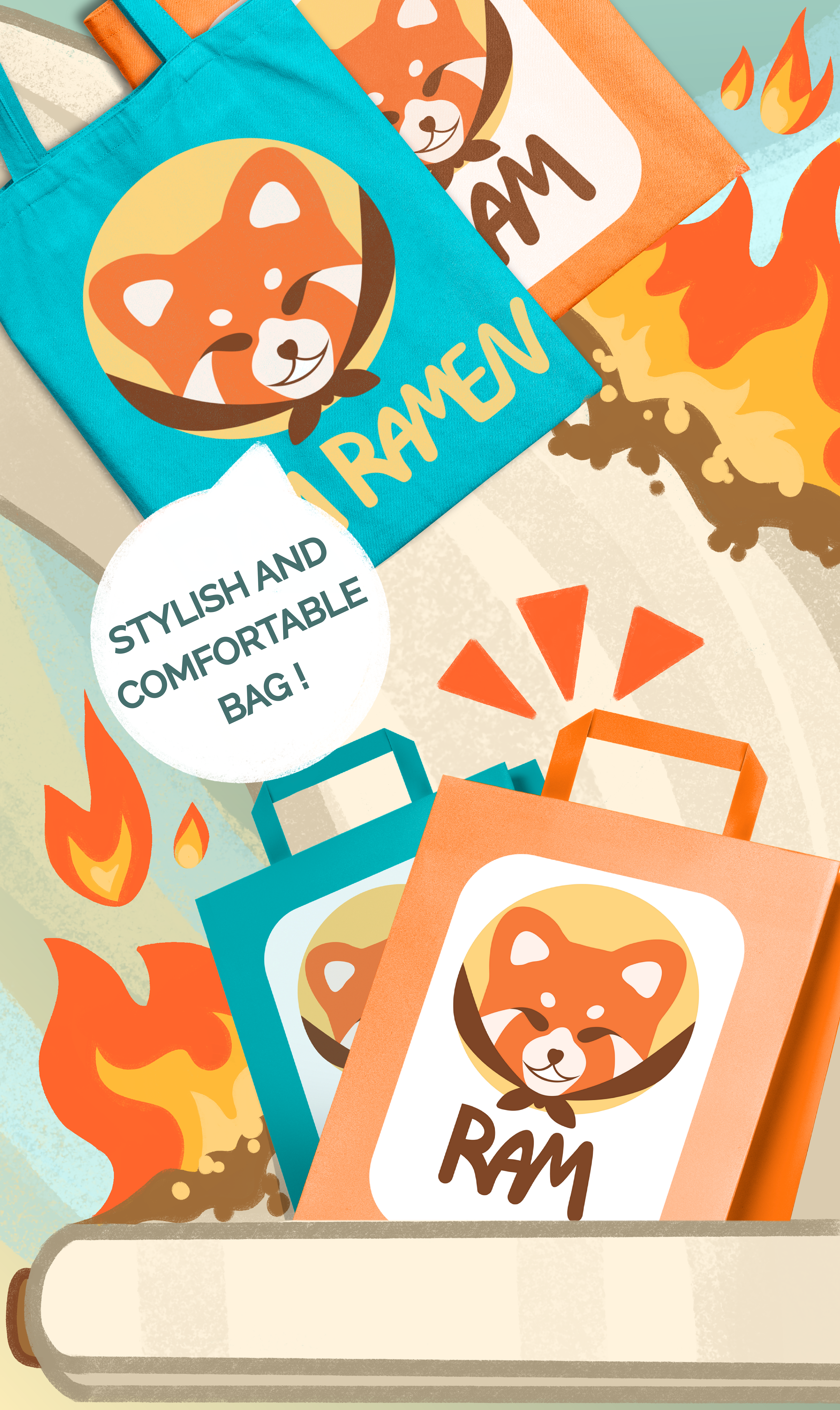 RAM RAMEN RESTAURANT — Изображение №6 — Брендинг, Иллюстрация на Dprofile