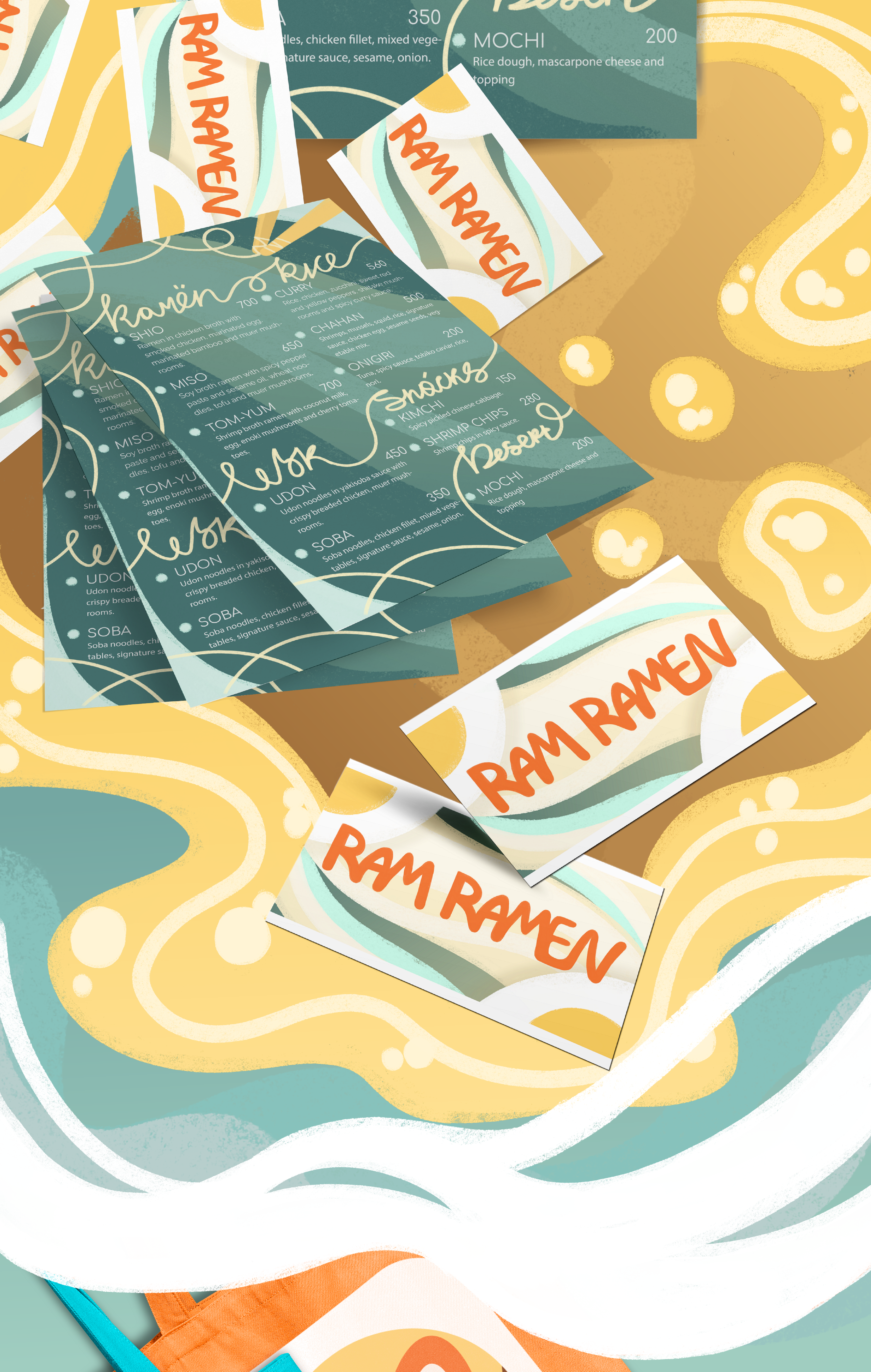 RAM RAMEN RESTAURANT — Изображение №5 — Брендинг, Иллюстрация на Dprofile