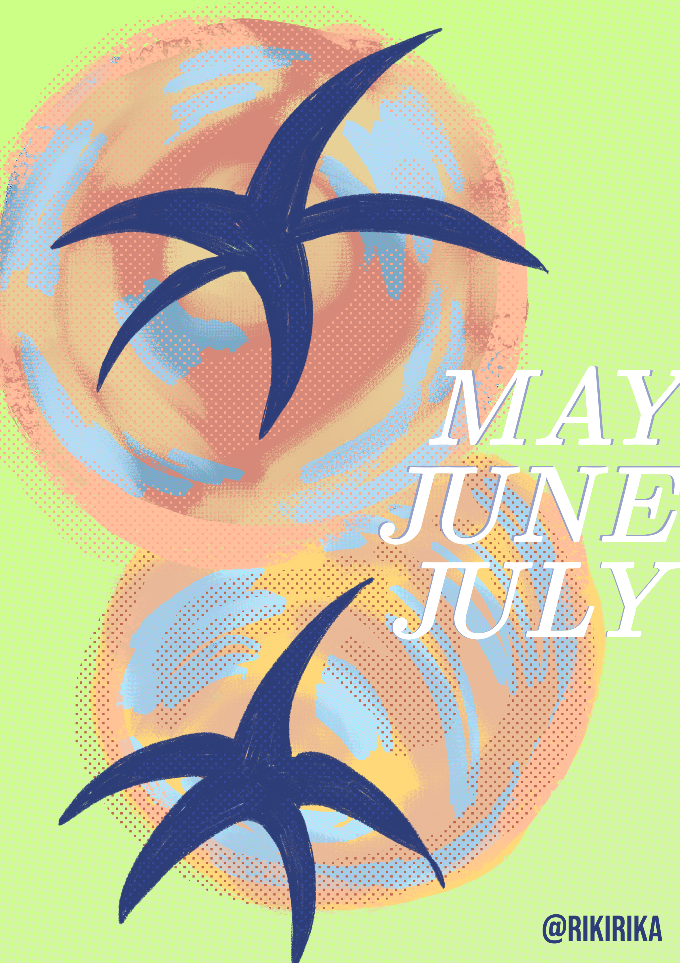 Дизайн постера "May June July" — Изображение №1 — Иллюстрация, Графика на Dprofile