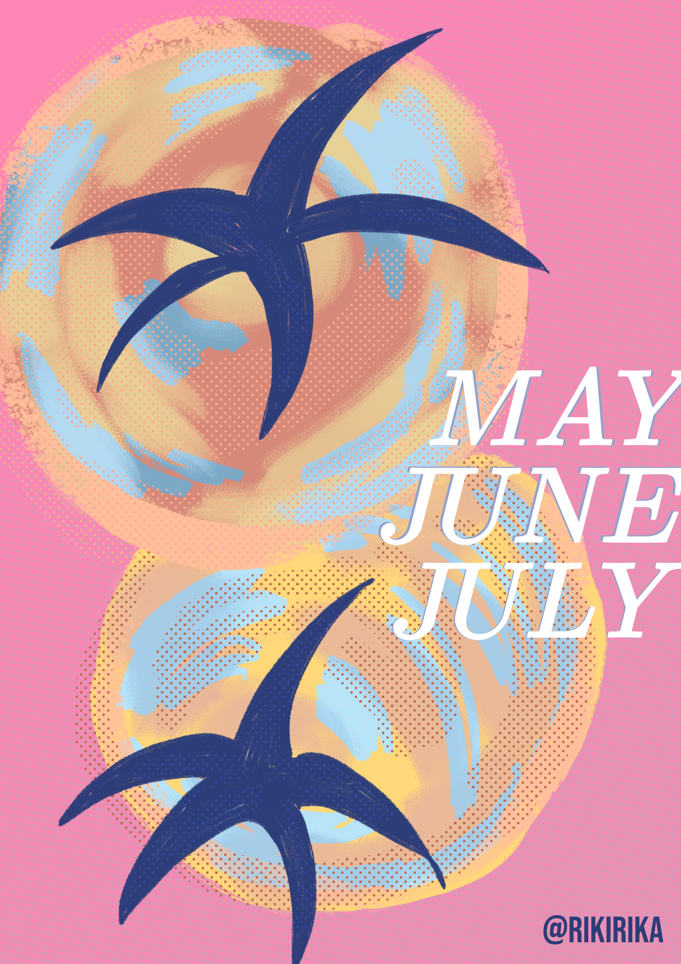 Дизайн постера "May June July" — Изображение №2 — Иллюстрация, Графика на Dprofile