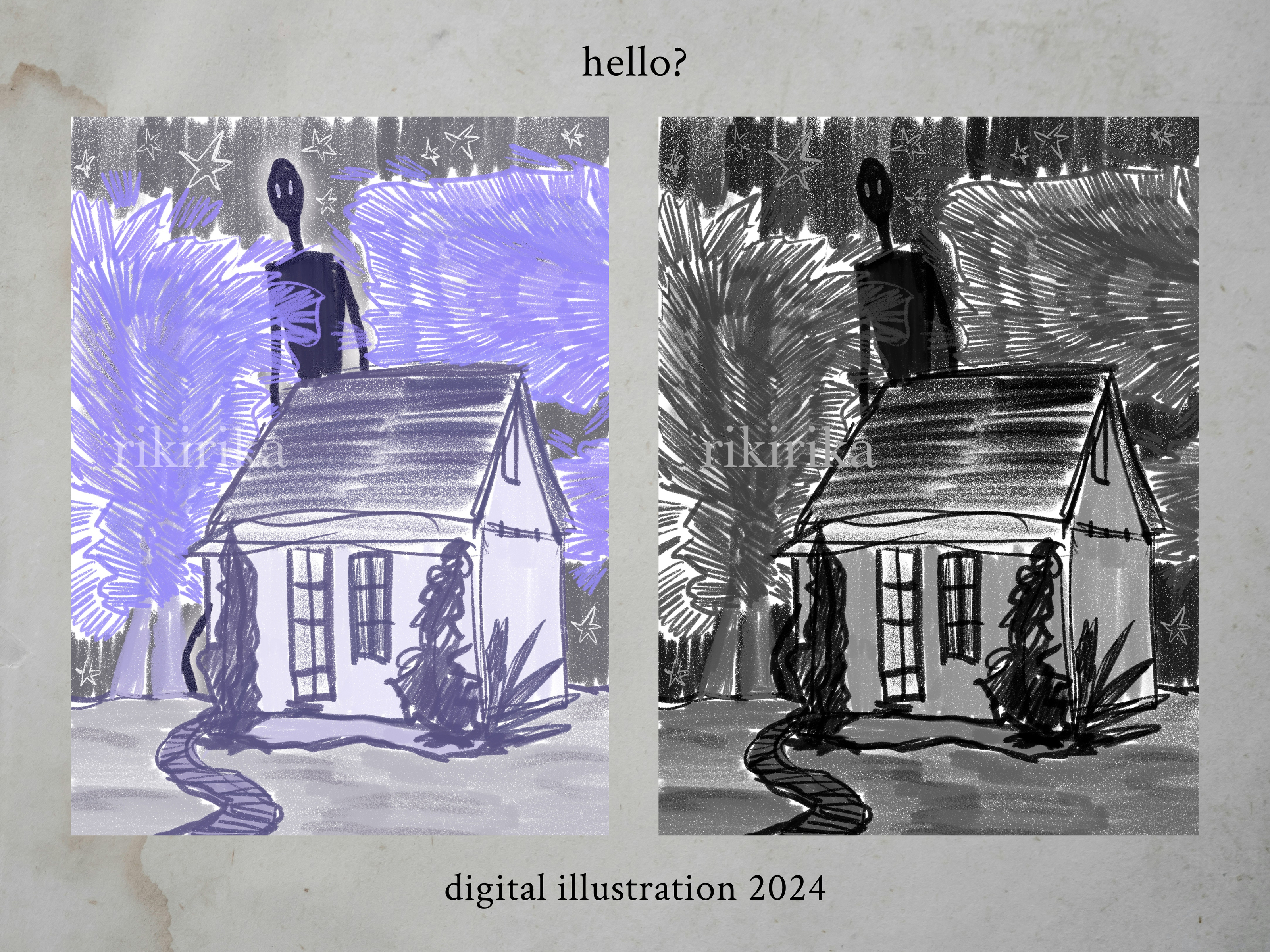 "hello?" digital illustration — Изображение №1 — Иллюстрация на Dprofile