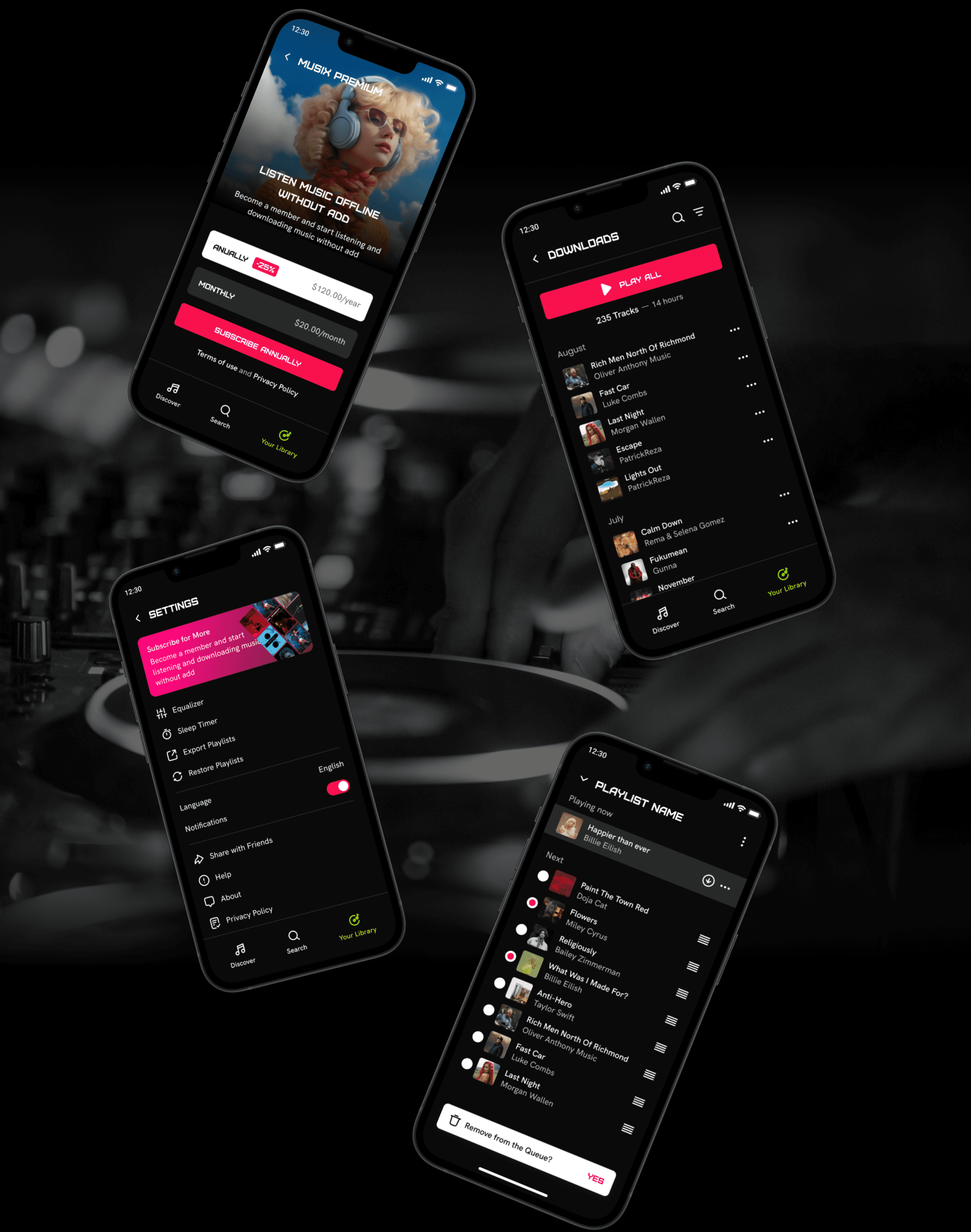Musix App. Listen to the music offline — Изображение №5 — Интерфейсы, Брендинг на Dprofile