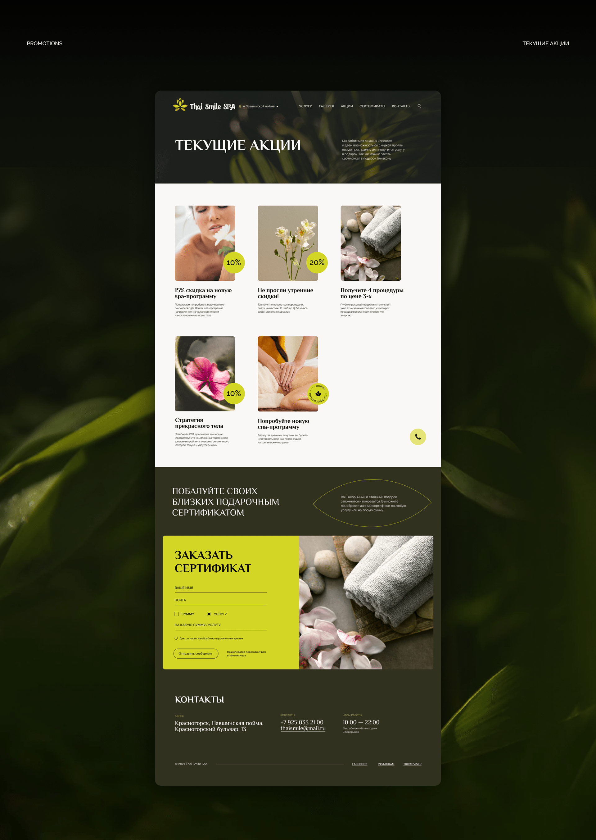 Thai Smile Spa | Веб-дизайн — Изображение №10 — Интерфейсы, Брендинг на Dprofile