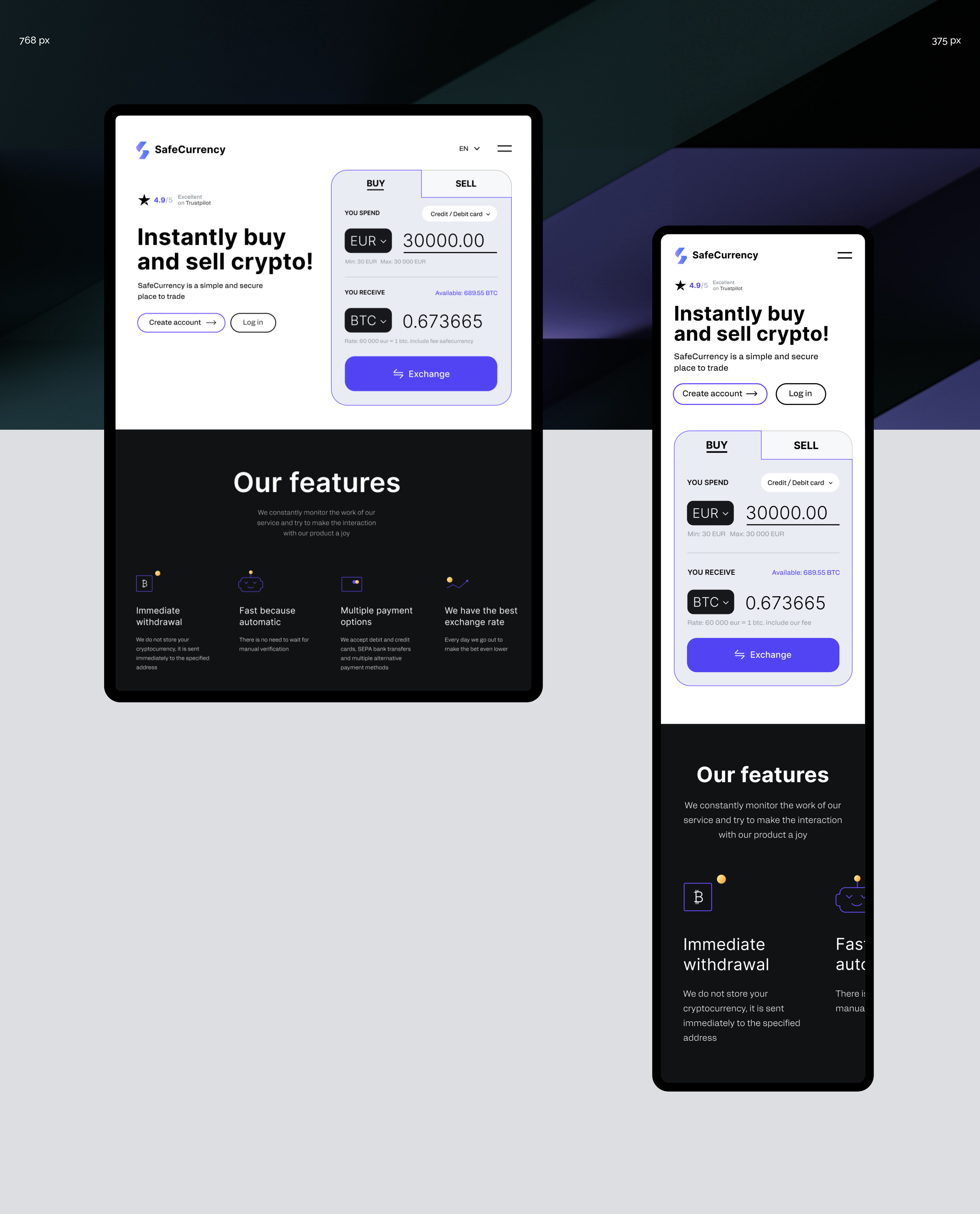 SafeCurrency | Веб-дизайн — Изображение №10 — Интерфейсы, Иллюстрация на Dprofile