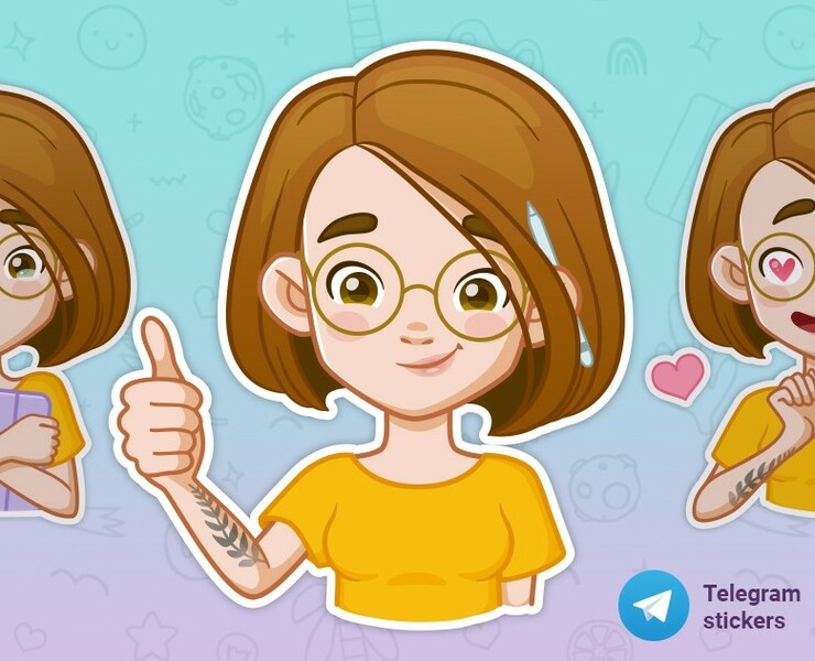 Стикеры для Telegram — Иллюстрация, Графика на Dprofile