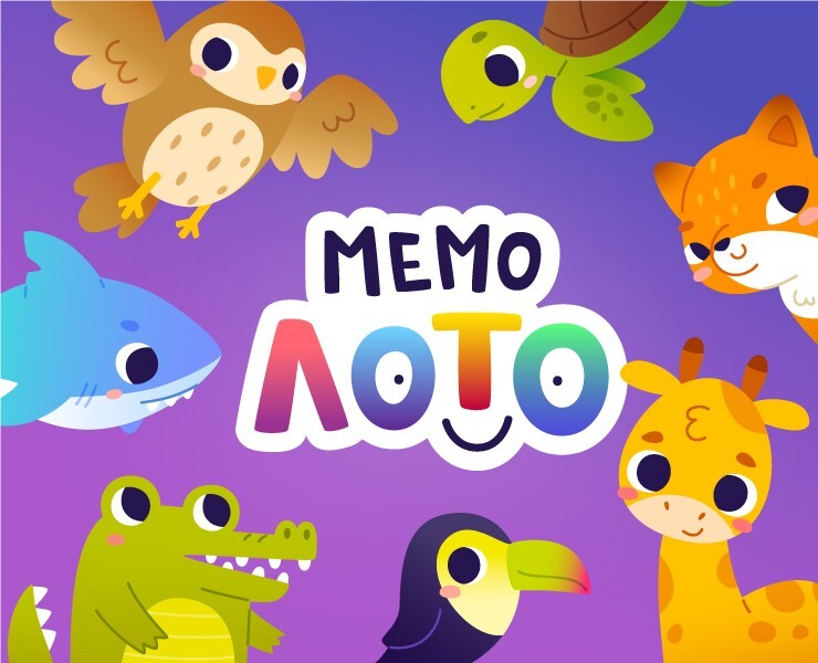 Настольная игра для детей "Мемо лото" — Иллюстрация, Графика на Dprofile