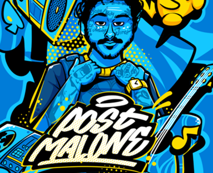 Post Malone Illustration — Брендинг, Иллюстрация на Dprofile