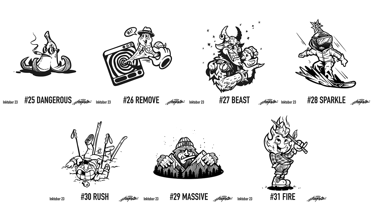 Bourneart inktober 2023 — Изображение №16 — Иллюстрация на Dprofile