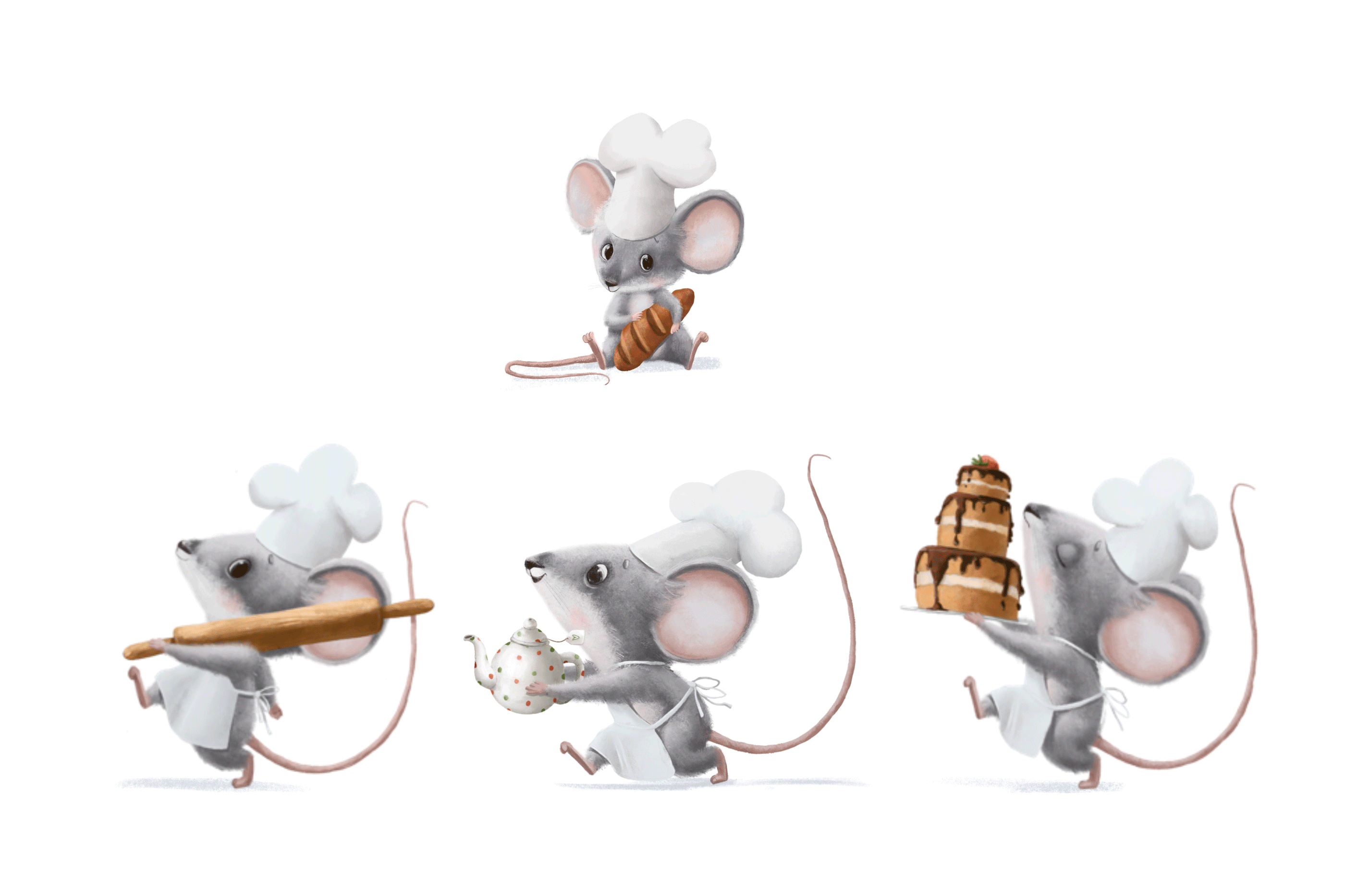 CHARACTER DESIGN. MOUSE COOK — Изображение №2 — Иллюстрация, Маркетинг на Dprofile