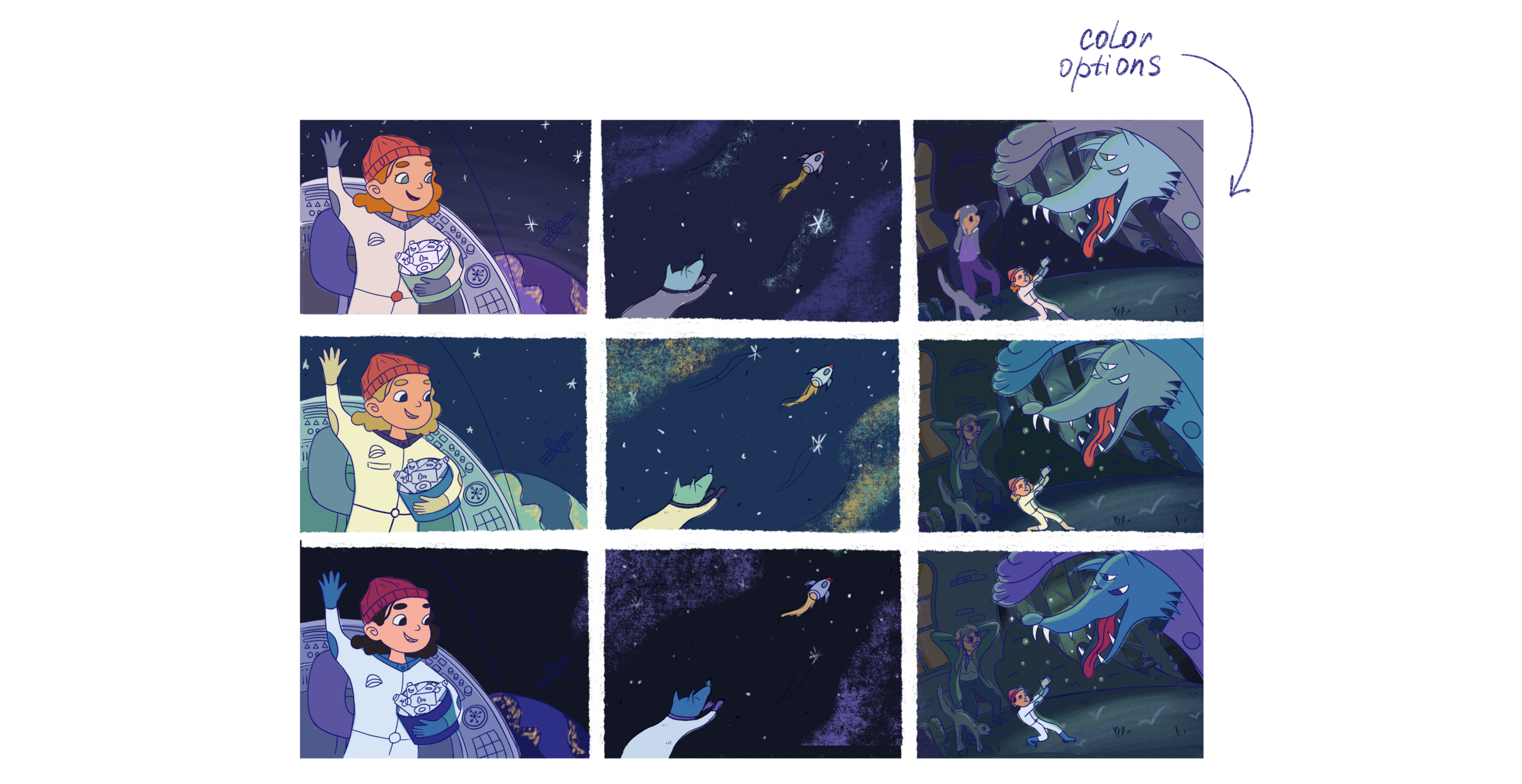Little Red Riding Hood's Space Adventure — Изображение №7 — Иллюстрация на Dprofile