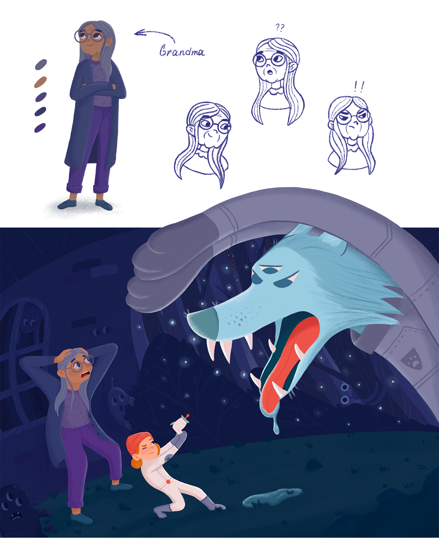 Little Red Riding Hood's Space Adventure — Изображение №8 — Иллюстрация на Dprofile