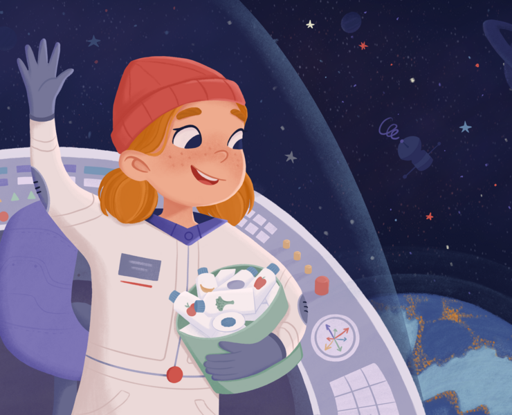 Little Red Riding Hood's Space Adventure — Иллюстрация на Dprofile
