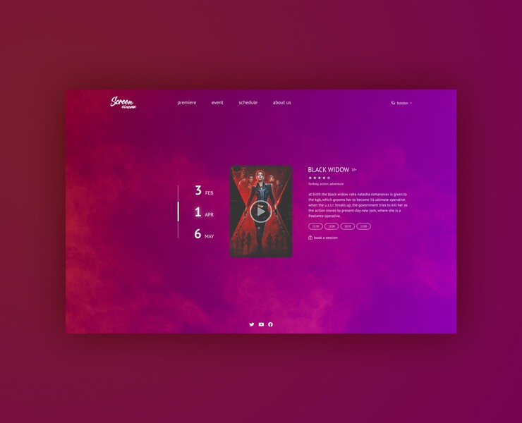 Screen cinema — Интерфейсы на Dprofile