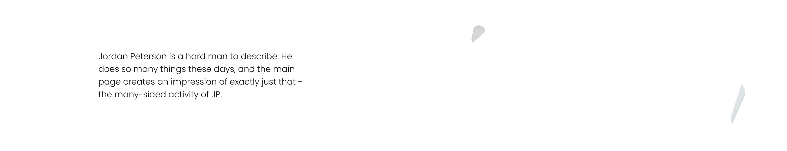 Jordan Peterson - персональный сайт — Изображение №5 — Интерфейсы на Dprofile