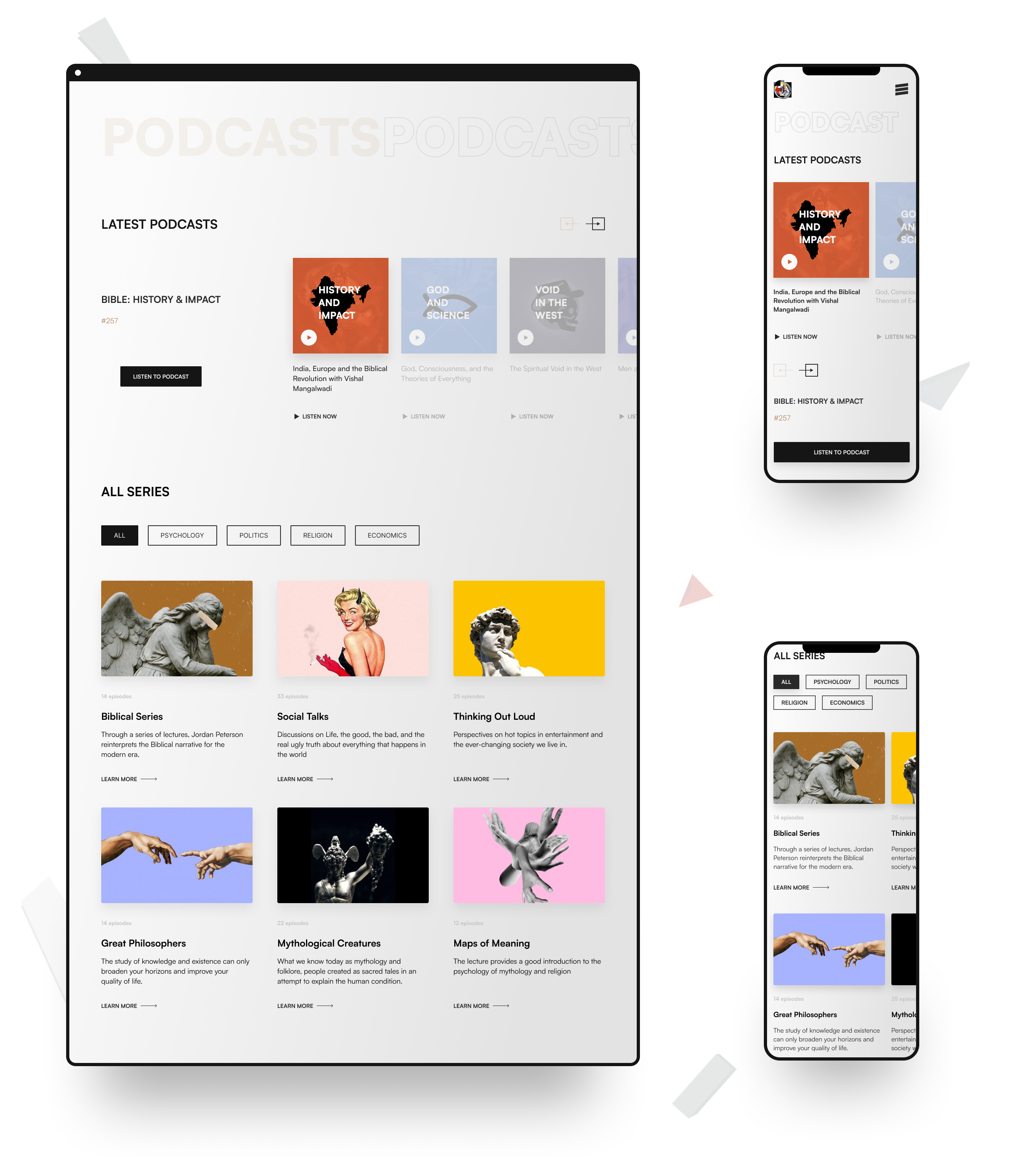 Jordan Peterson - персональный сайт — Изображение №13 — Интерфейсы на Dprofile