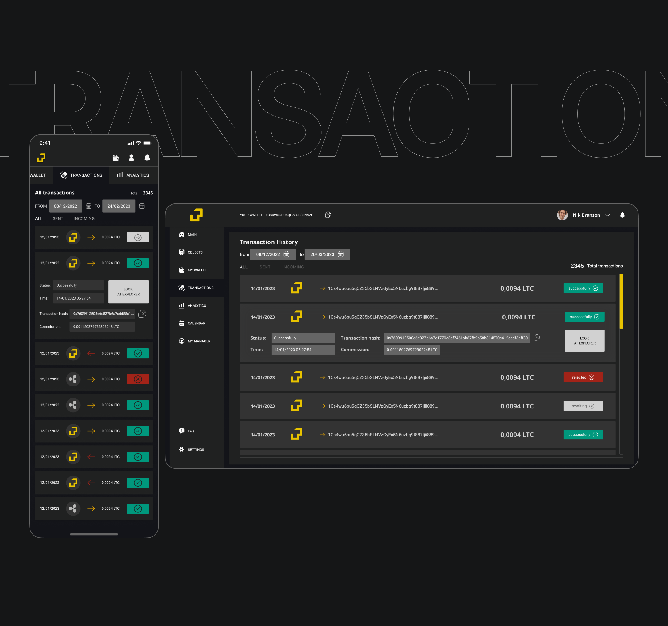 Platform for cryptocurrency investors — Изображение №13 — Интерфейсы на Dprofile