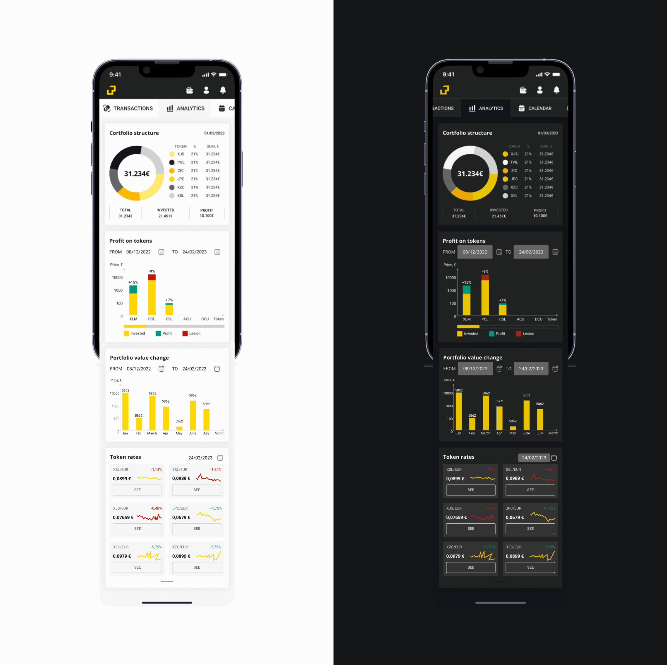 Platform for cryptocurrency investors — Изображение №11 — Интерфейсы на Dprofile