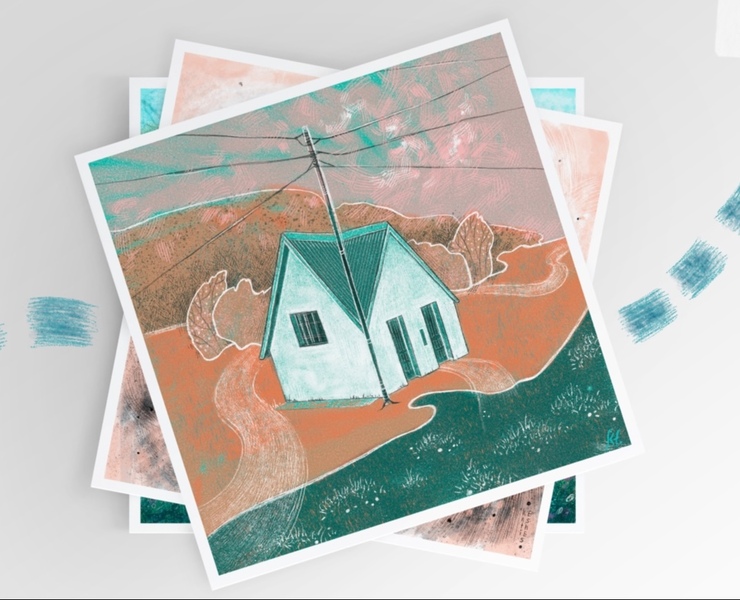 Postcards “Where is your home?” — Иллюстрация, Графика на Dprofile