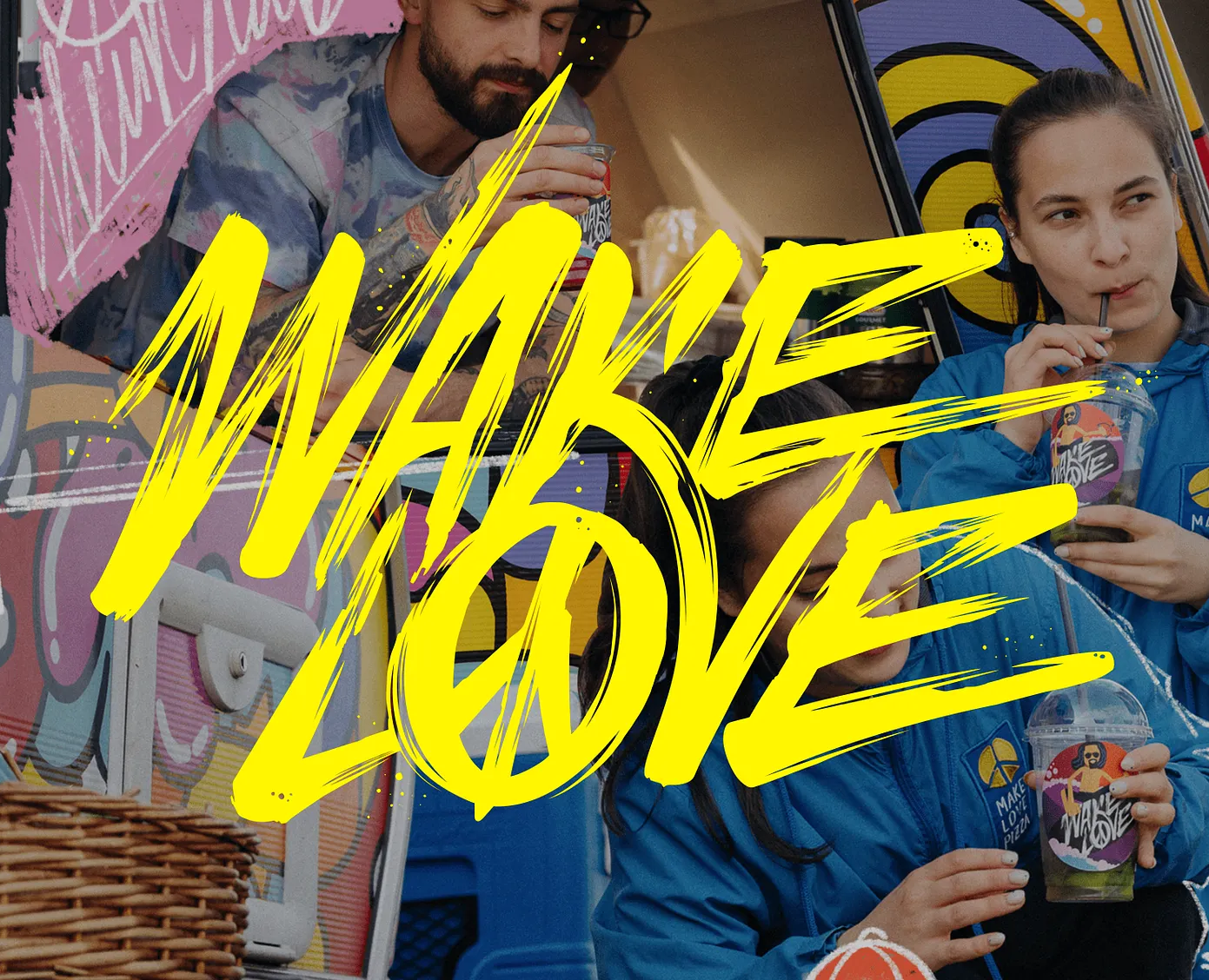 Леттеринг для постеров и спикеров для Make Love Pizza — Брендинг, Графика на Dprofile