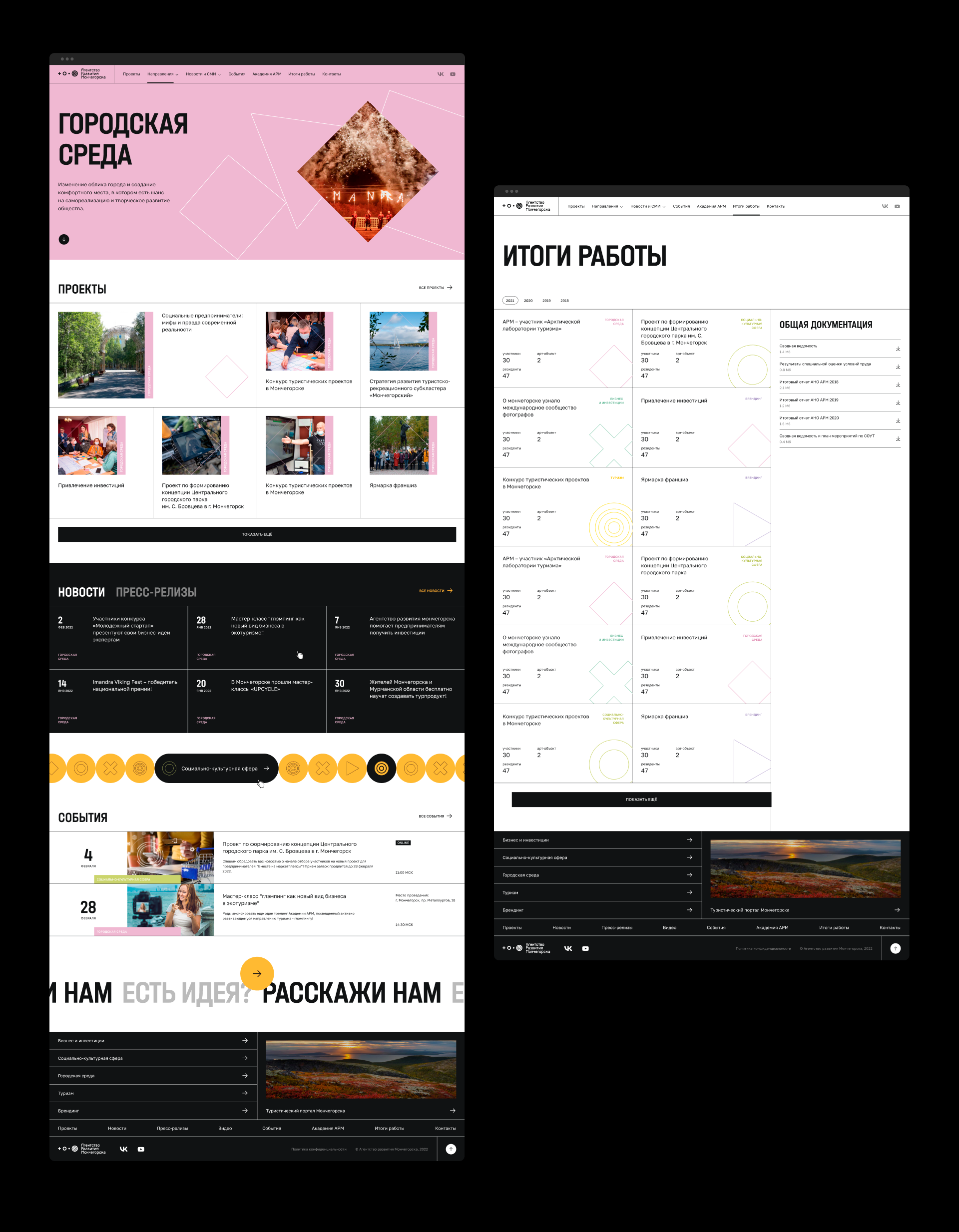 Агентство Развития Мончегорска — Изображение №2 — Интерфейсы, Анимация на Dprofile