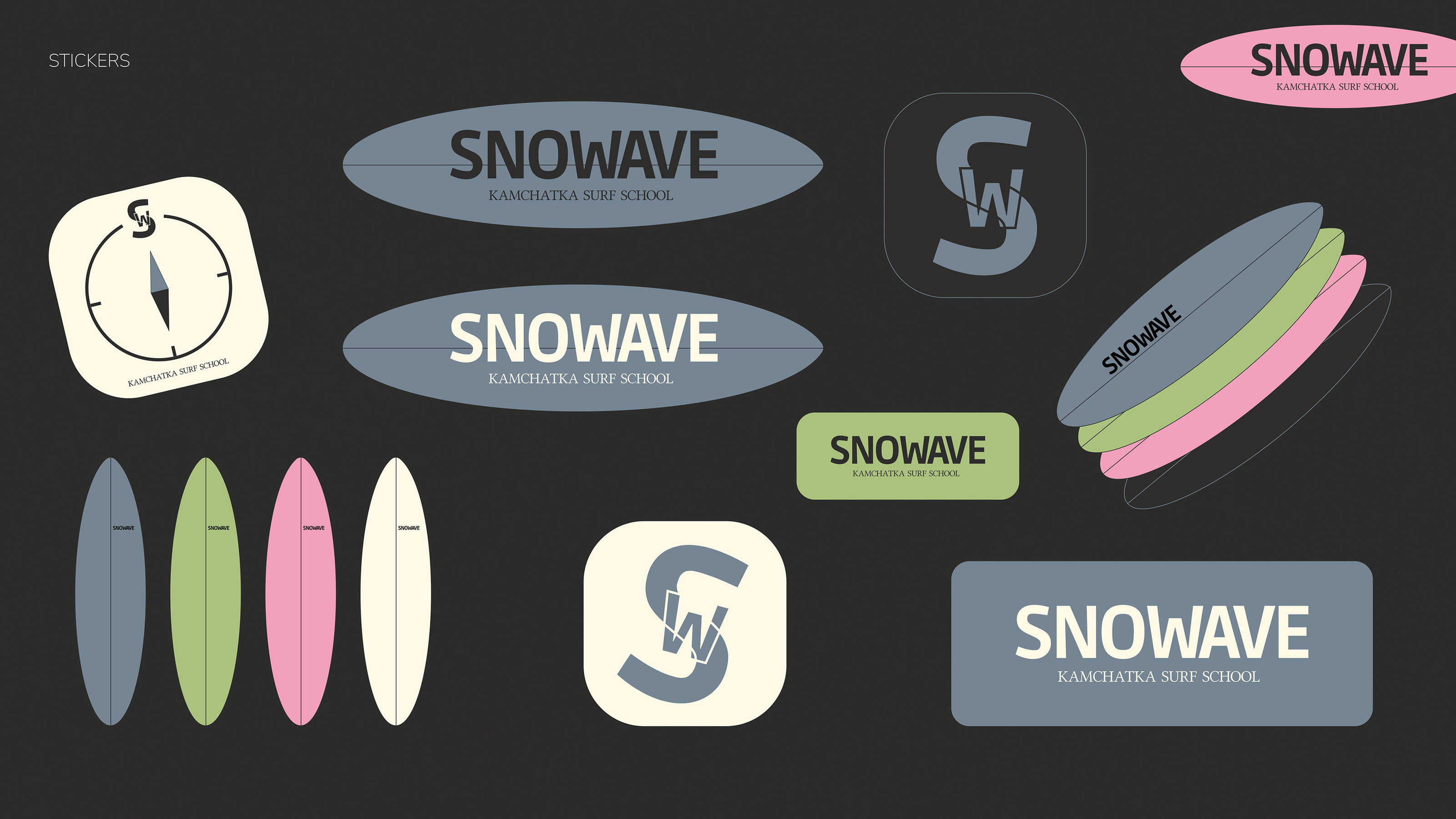 SNOWAVE KAMCHATKA SURF SCHOOL THE BRAND IDENTITY — Изображение №10 — Брендинг на Dprofile