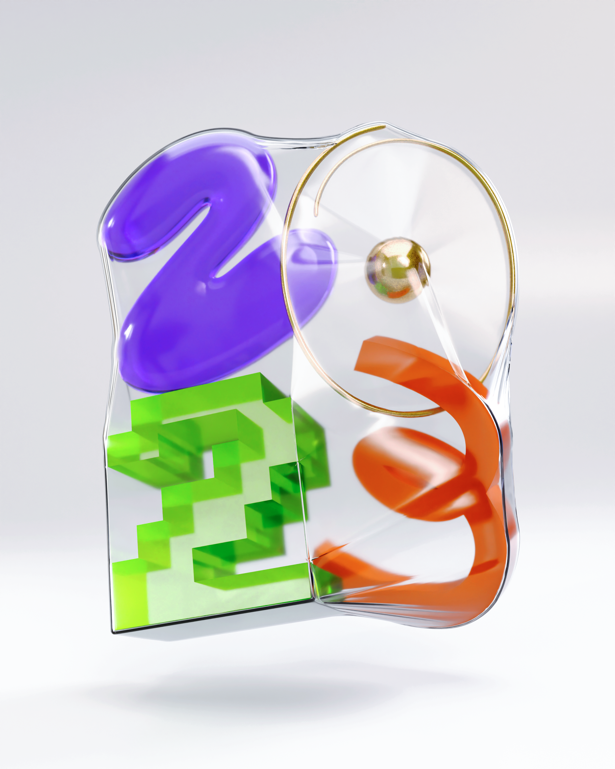 3D typography 2023 — Изображение №3 — 3D, Анимация на Dprofile