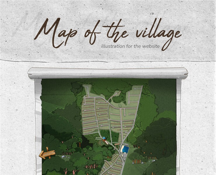 MAP VILLAGE / ILLUSTRATION — Иллюстрация, Графика на Dprofile