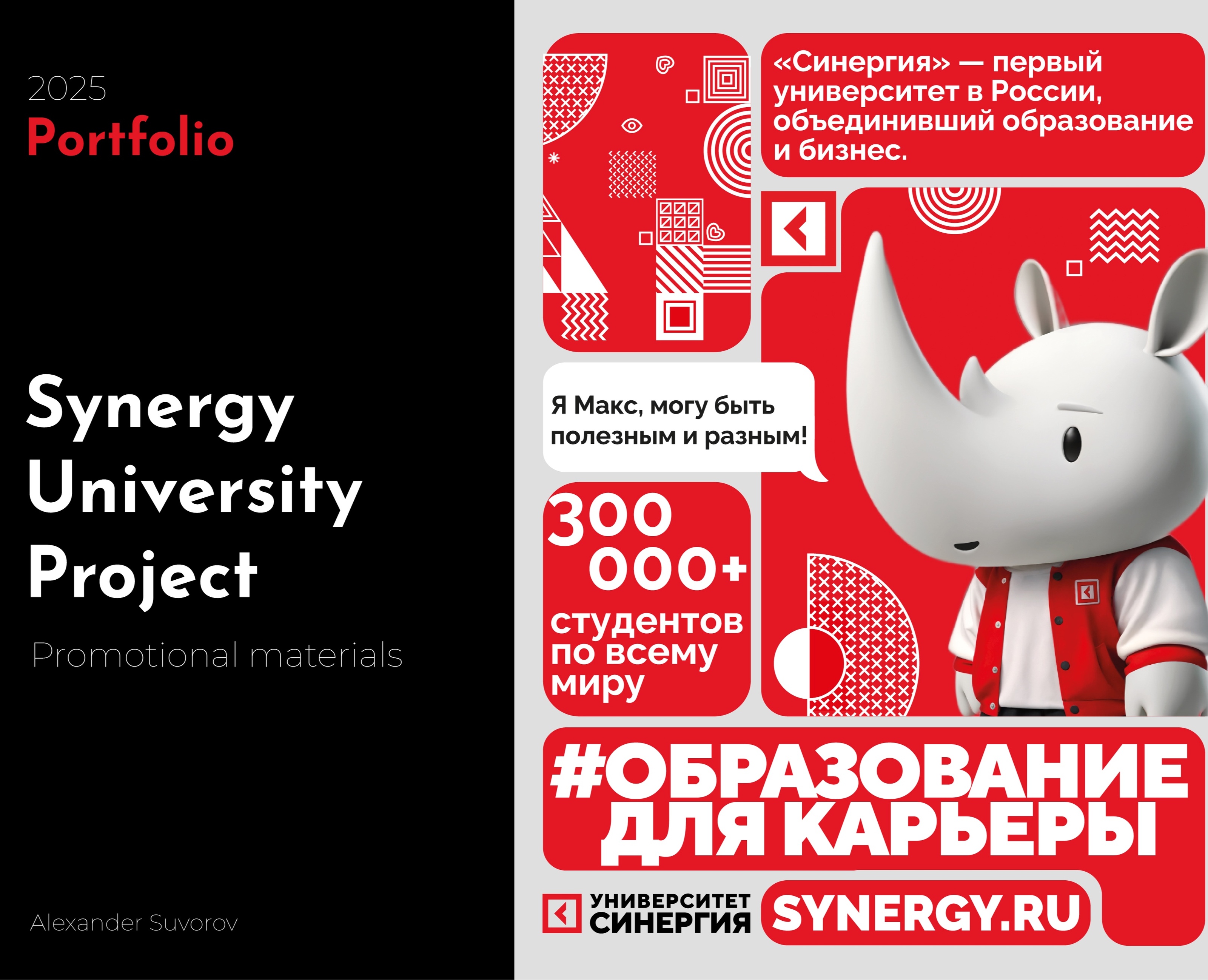 Рекламные материалы |Проект для Университета "Синергия" на Dprofile