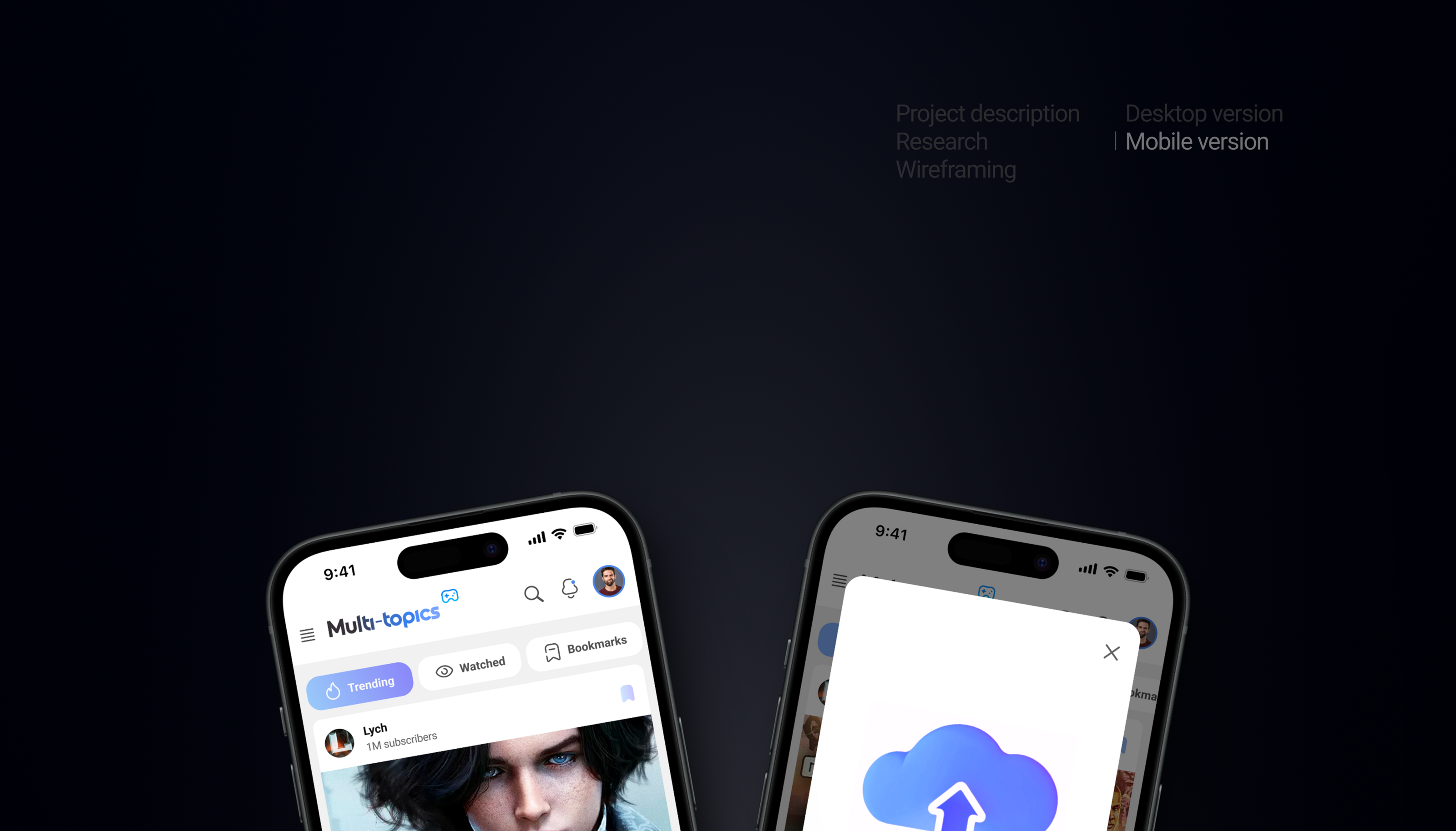 Multi-topics - видеохостинг | UX/UI Design — Изображение №23 — Интерфейсы, Брендинг на Dprofile