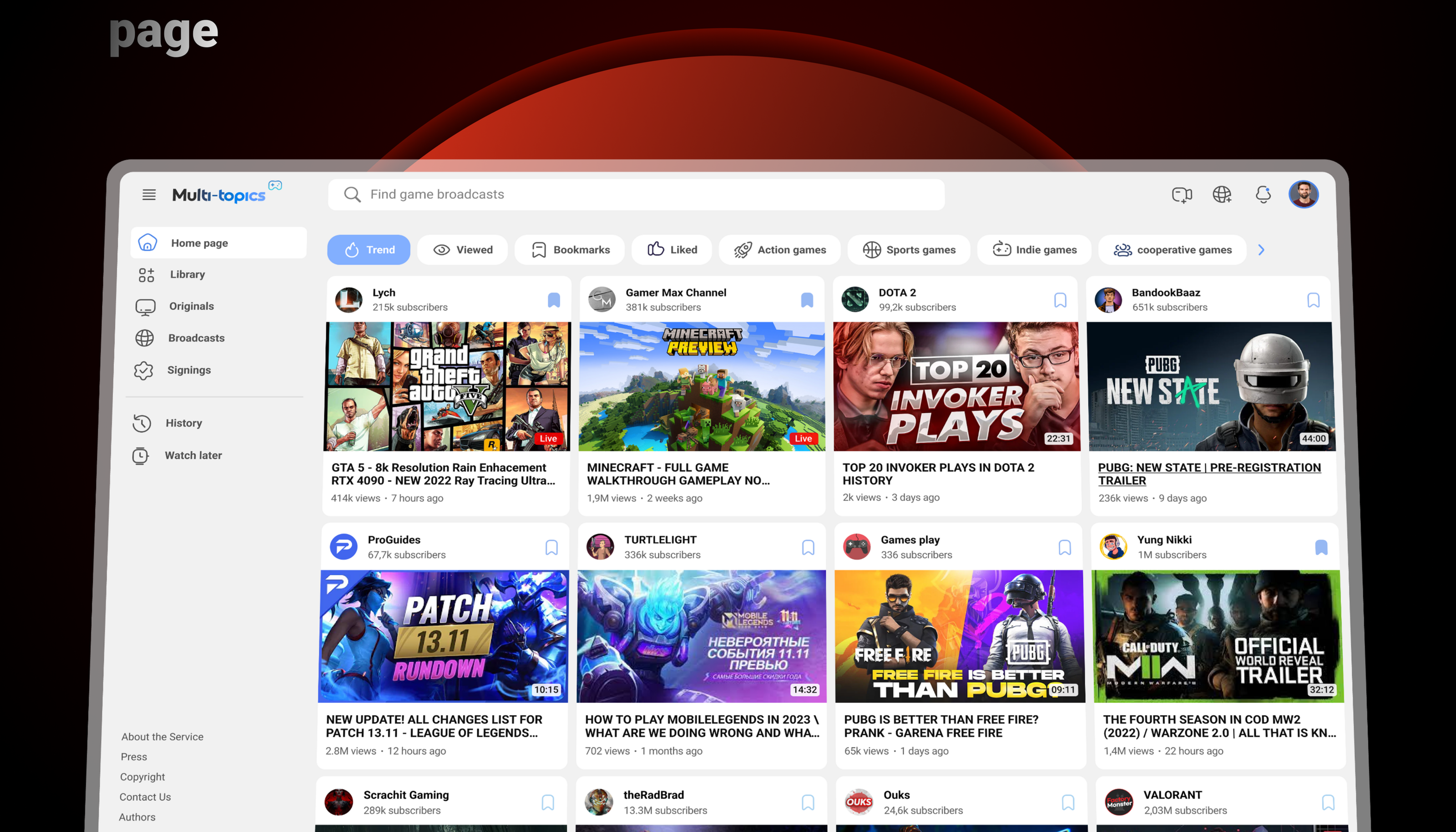 Multi-topics - видеохостинг | UX/UI Design — Изображение №15 — Интерфейсы, Брендинг на Dprofile