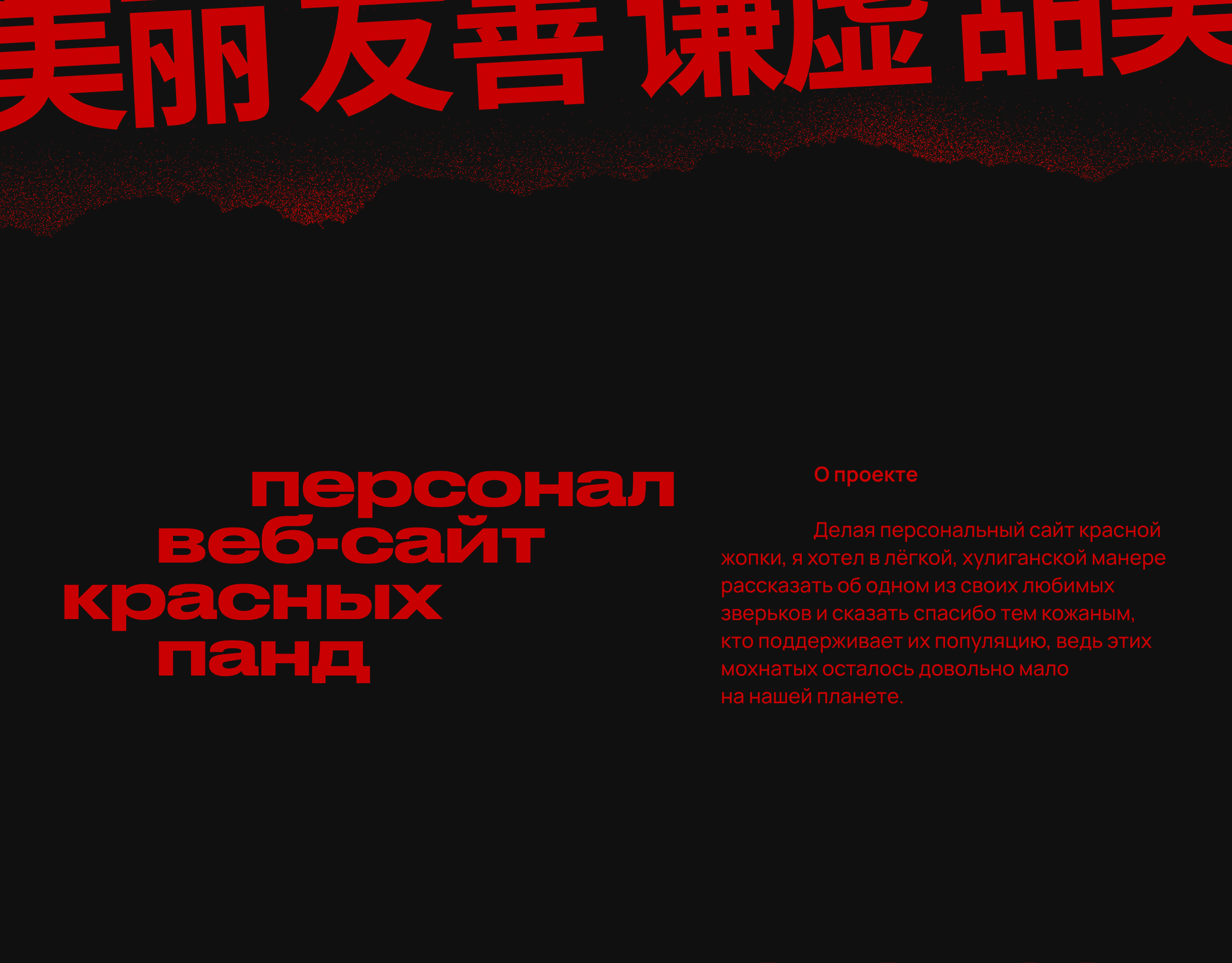 КРАСНАЯ ПАНДА. Персональный сайт красной жопки — Изображение №2 — Интерфейсы, Анимация на Dprofile