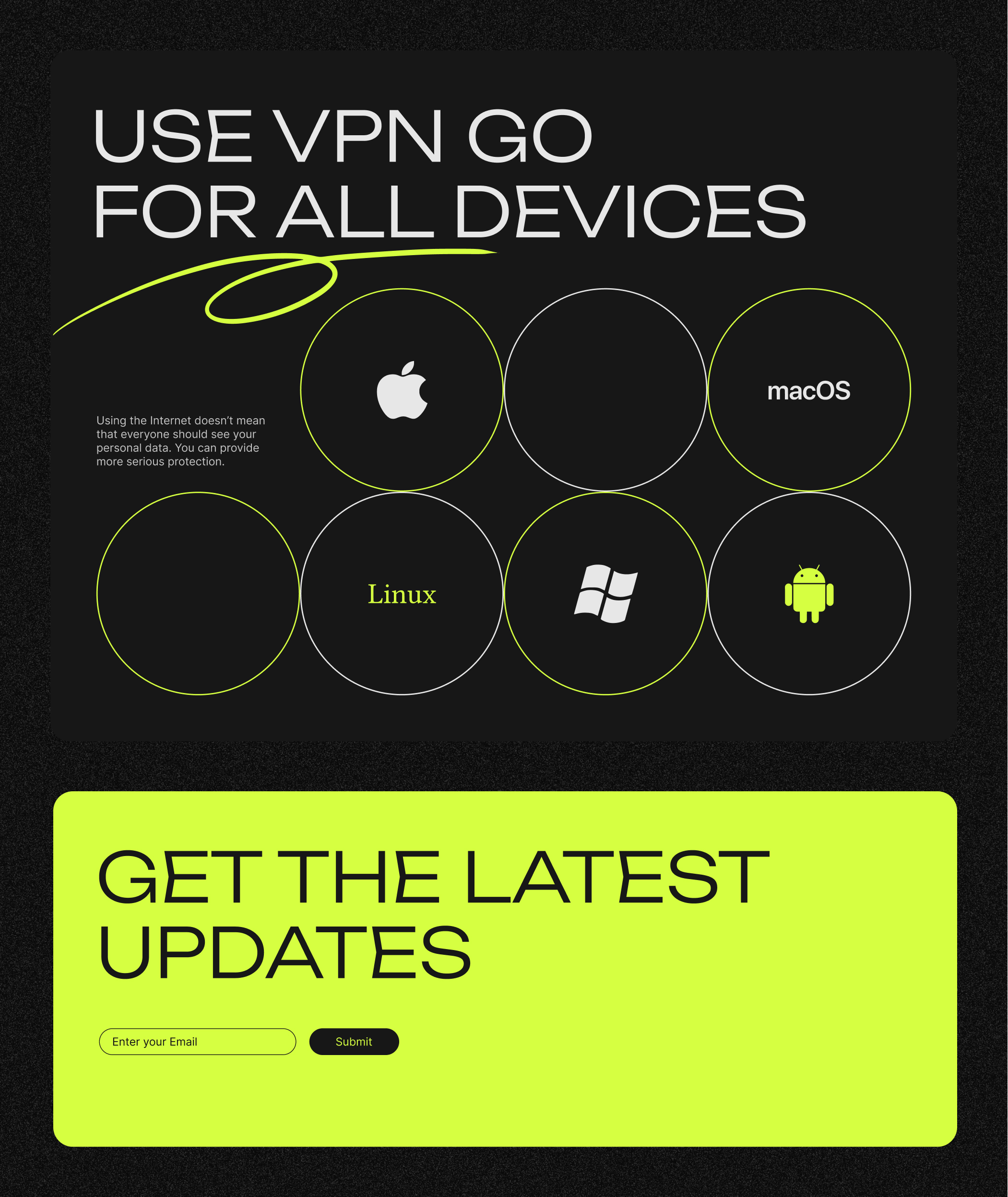 Landing VPN GO company — Изображение №6 — Интерфейсы на Dprofile