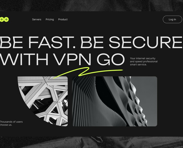 Landing VPN GO company — Интерфейсы на Dprofile
