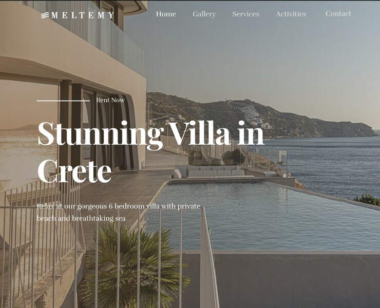 MELTEMY - Villa in Crete — Интерфейсы на Dprofile