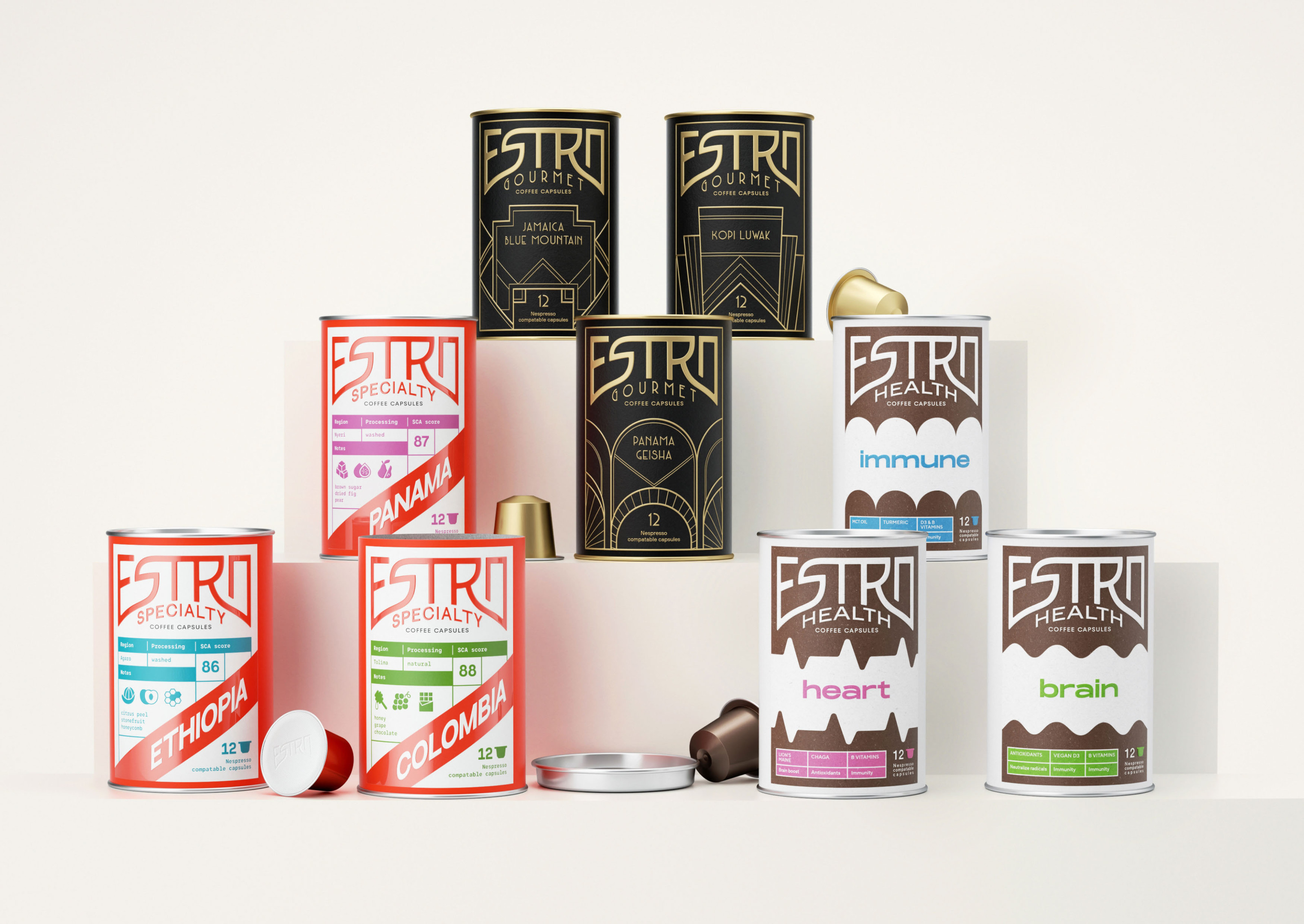 ESTRO — brand new coffee capsules — Изображение №23 — Брендинг на Dprofile