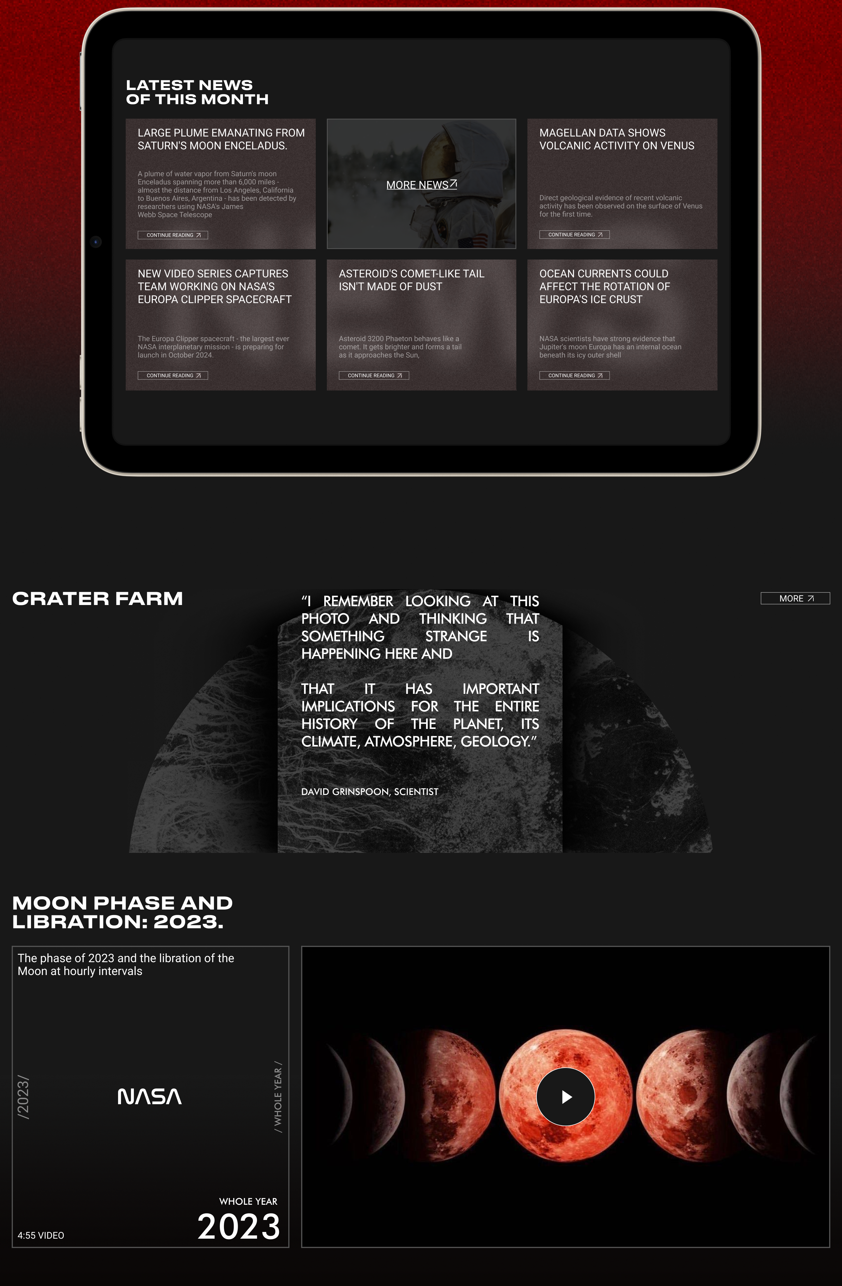 NASA Deep Dive Planetary Website — redesign — Изображение №11 — Интерфейсы на Dprofile