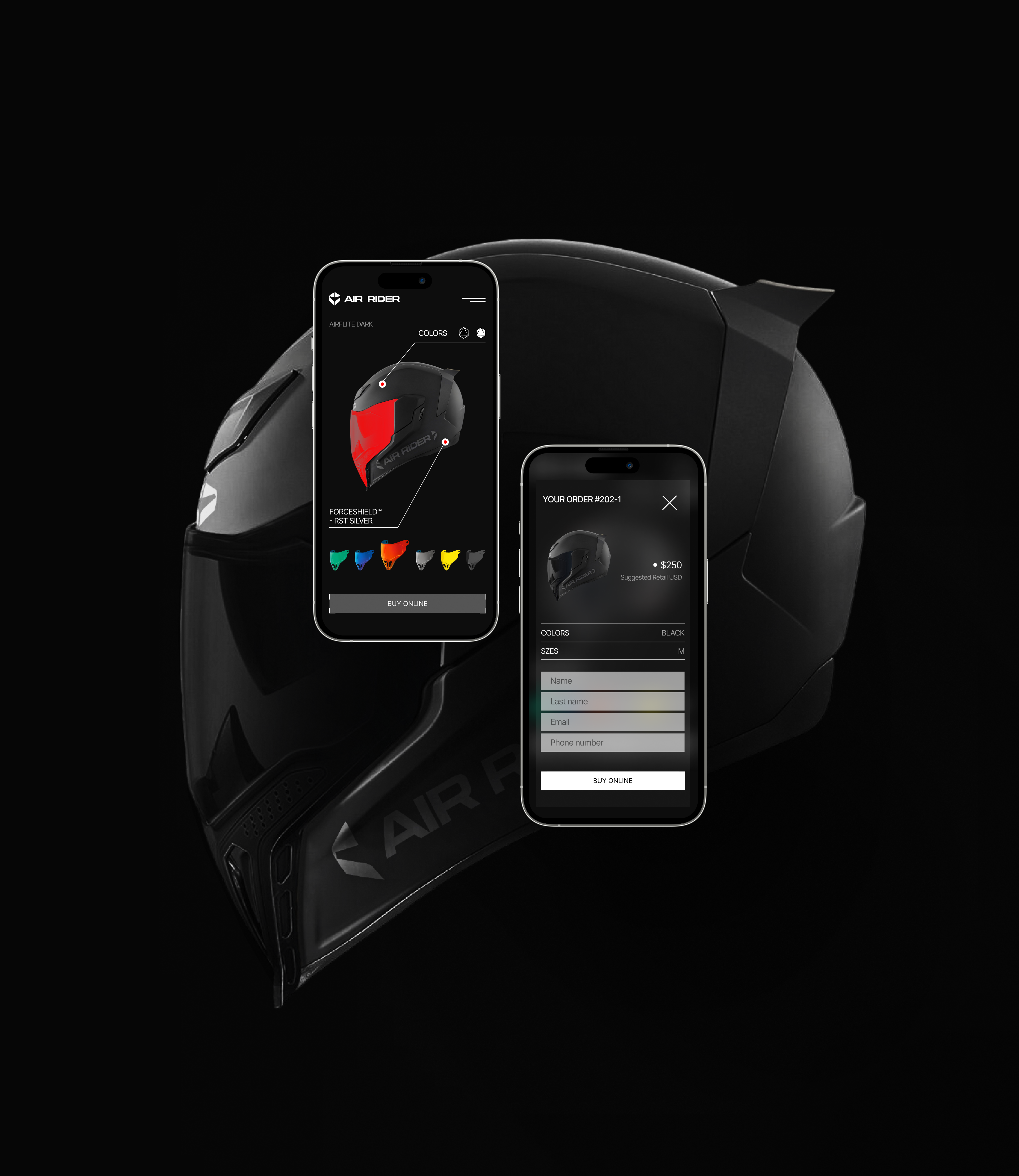 AIR RIDER | Motorcycle helmet — Изображение №10 — Интерфейсы, Анимация на Dprofile