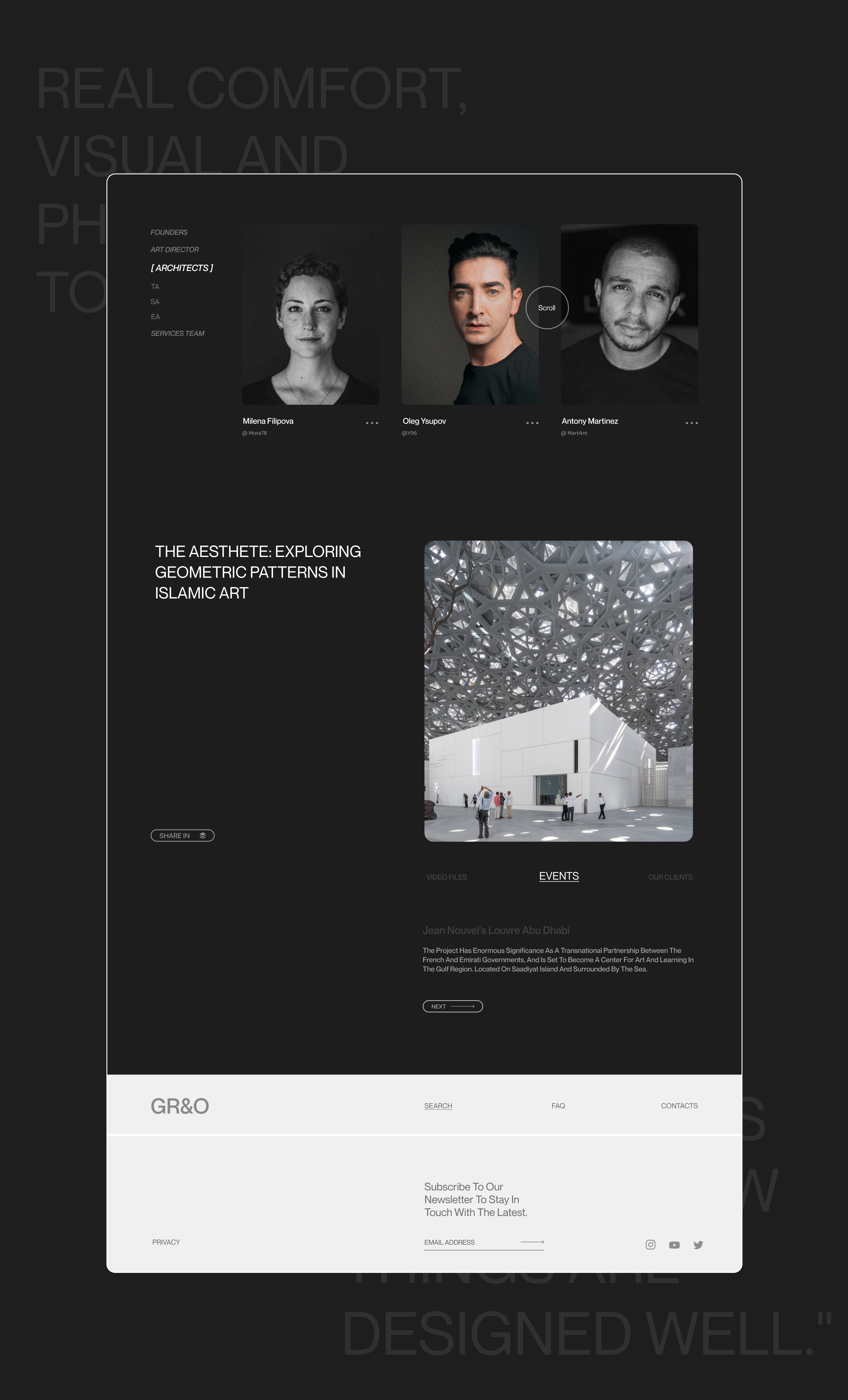 Web design site for an architectural studio — Изображение №3 — Маркетинг, Интерфейсы на Dprofile