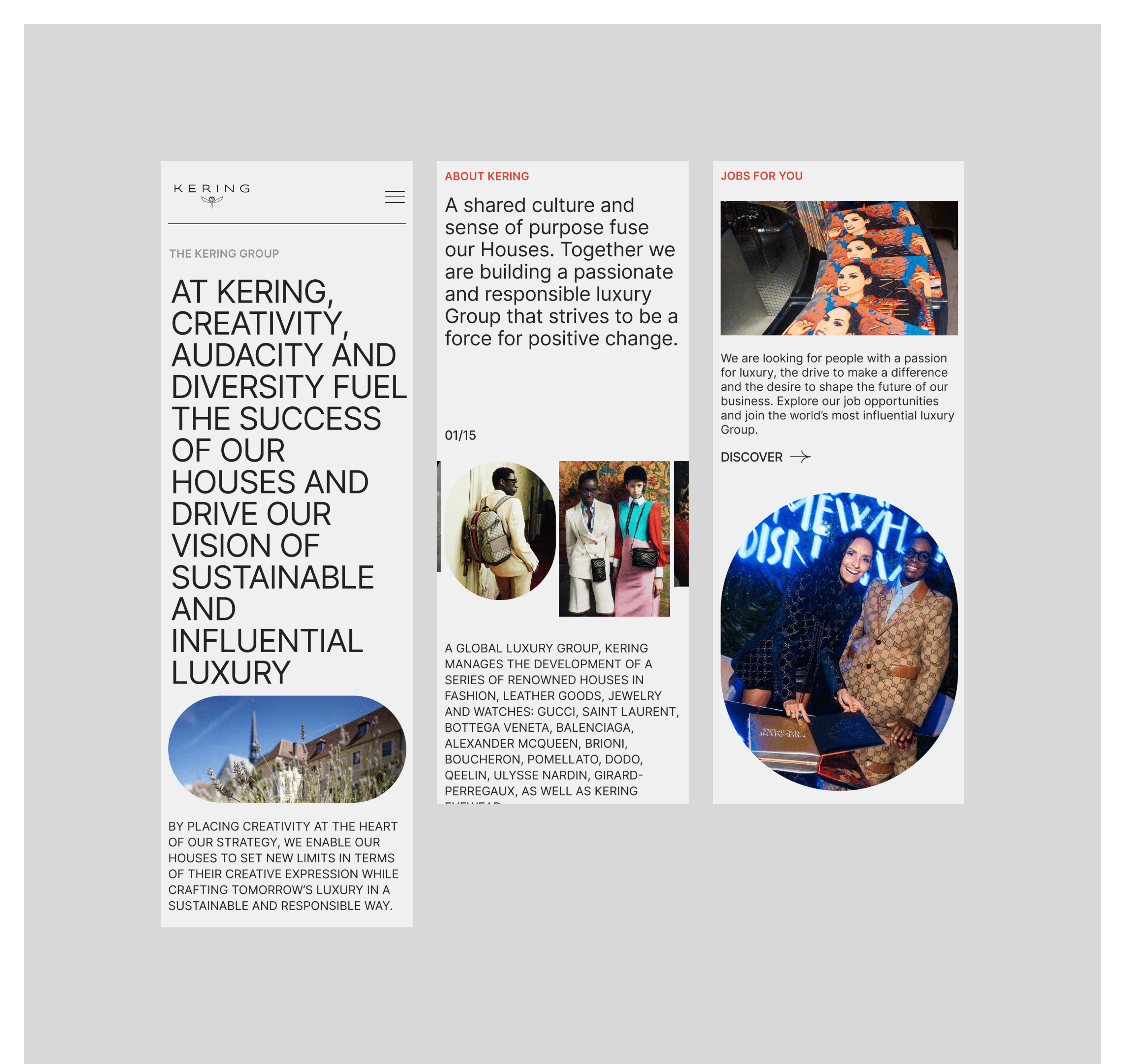 Kering | Corporate Redesign — Изображение №10 — Интерфейсы на Dprofile