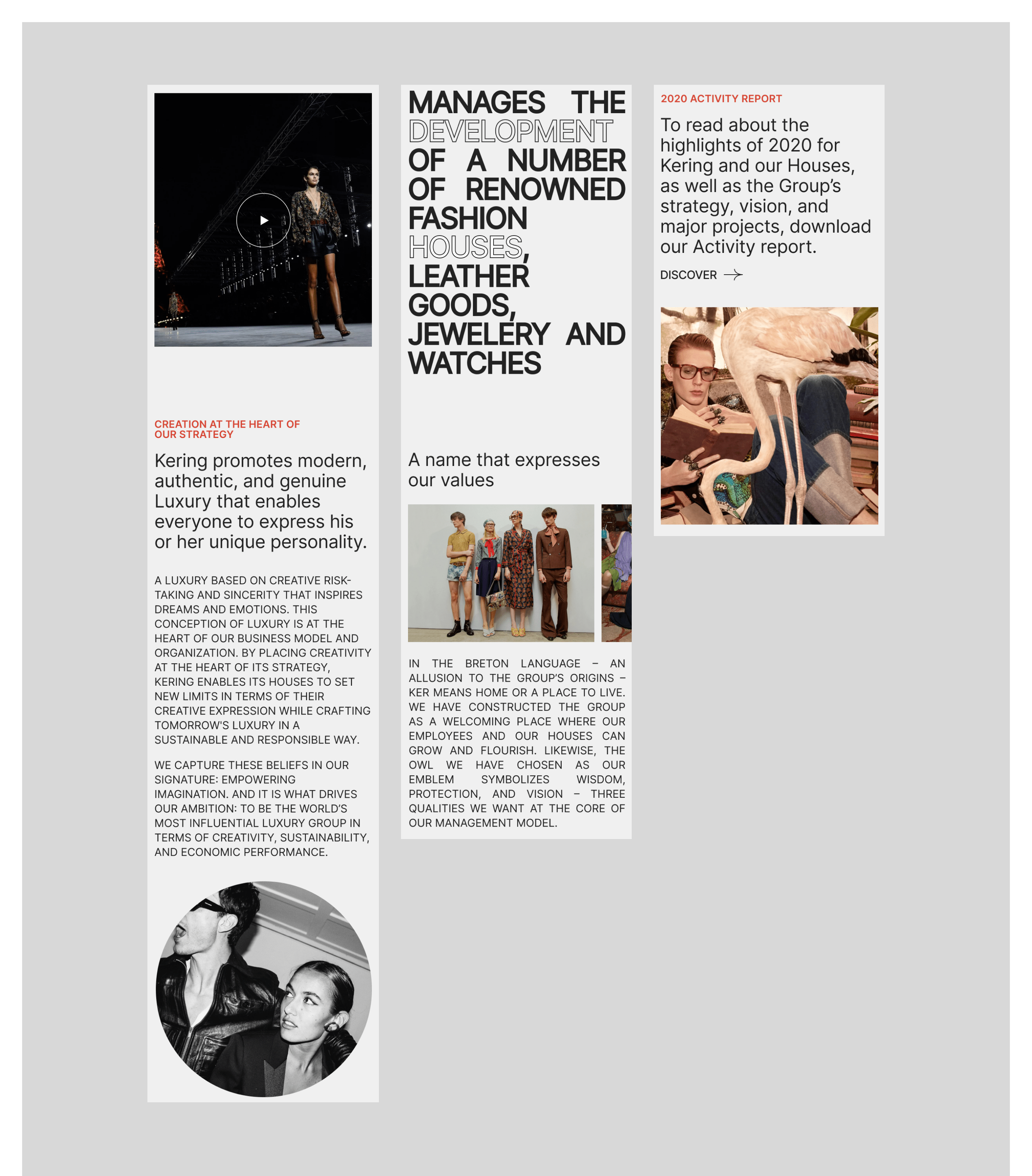 Kering | Corporate Redesign — Изображение №6 — Интерфейсы на Dprofile