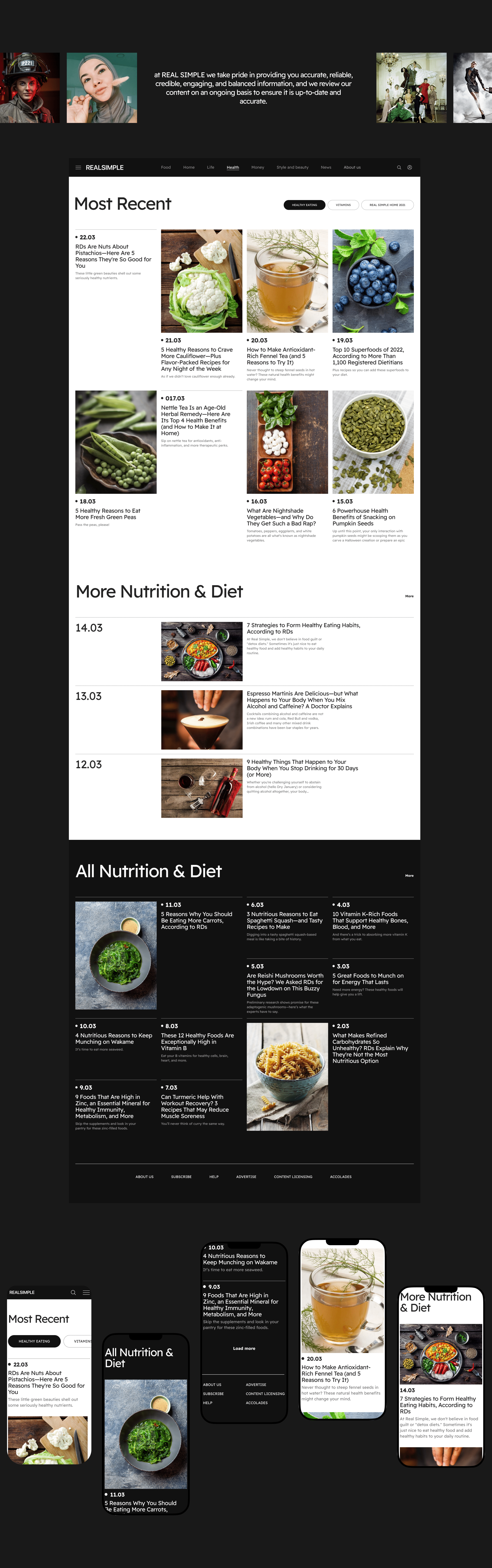 REALSIMPLE | News site — Изображение №4 — Интерфейсы на Dprofile