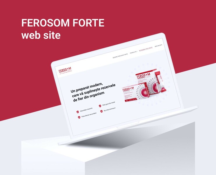 Ferosom Forte website — Интерфейсы, Анимация на Dprofile