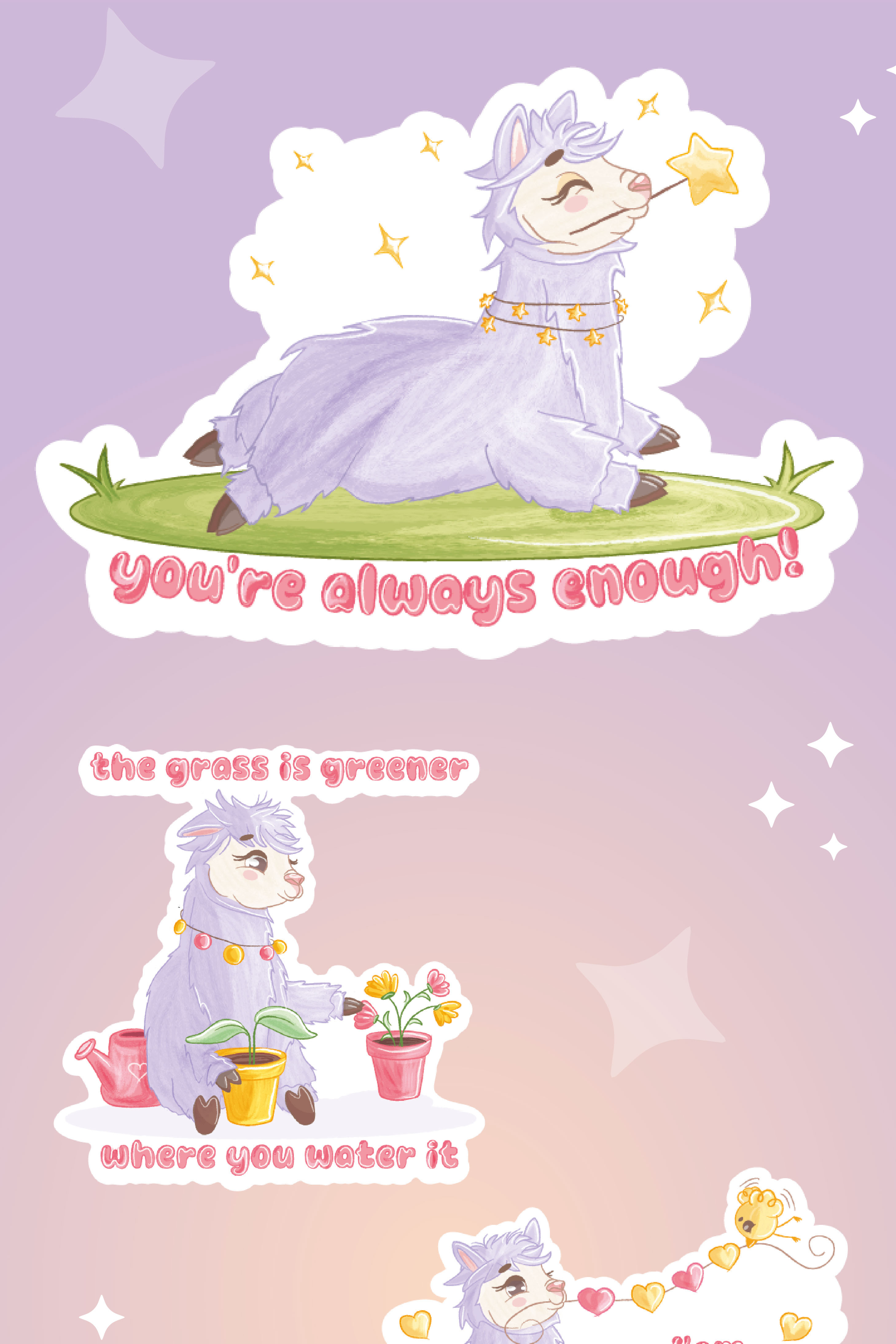 Милая альпака - векторные стикеры — Изображение №5 — Иллюстрация на Dprofile