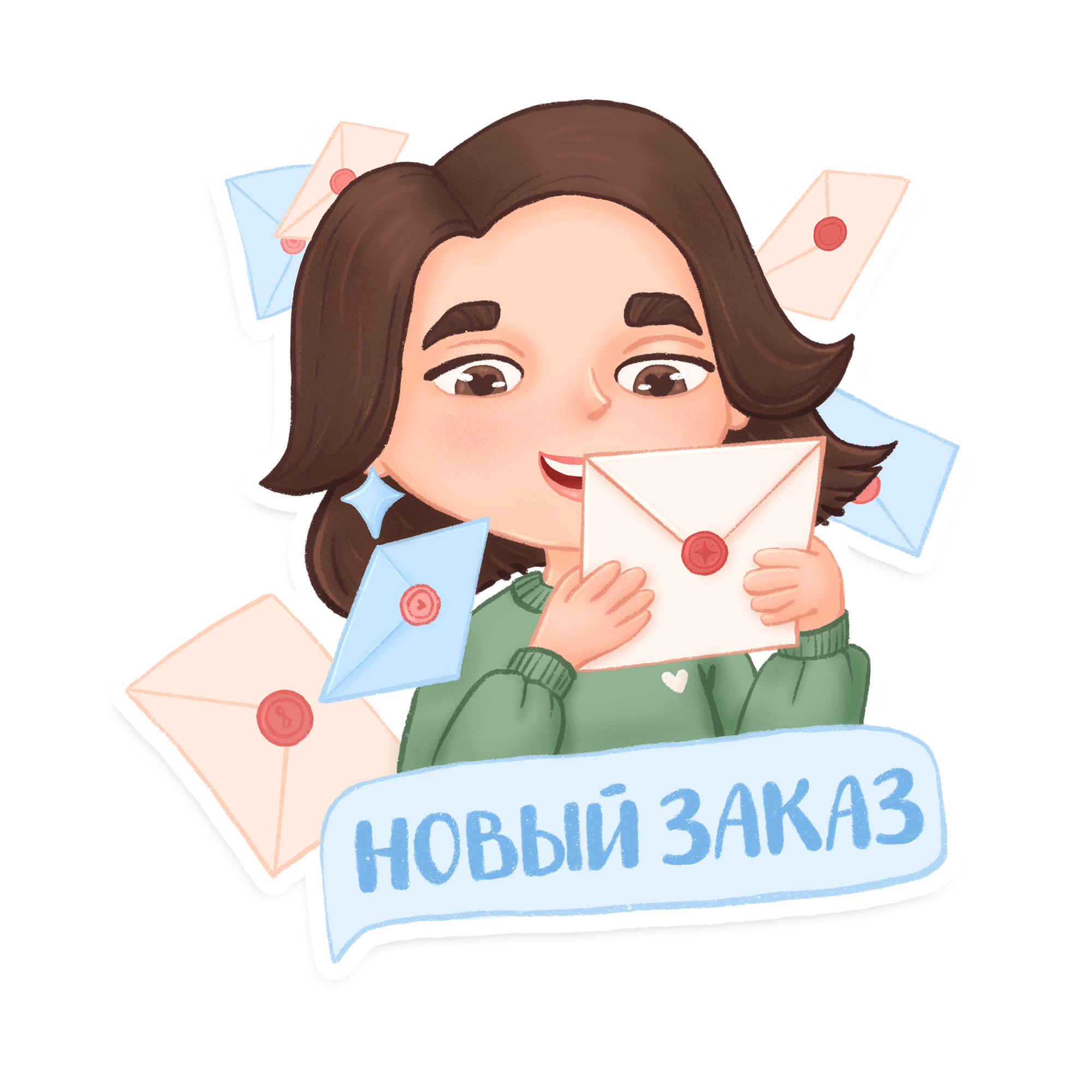 Стикерпак "Трудовые будни иллюстратора" — Изображение №9 — Иллюстрация, Графика на Dprofile